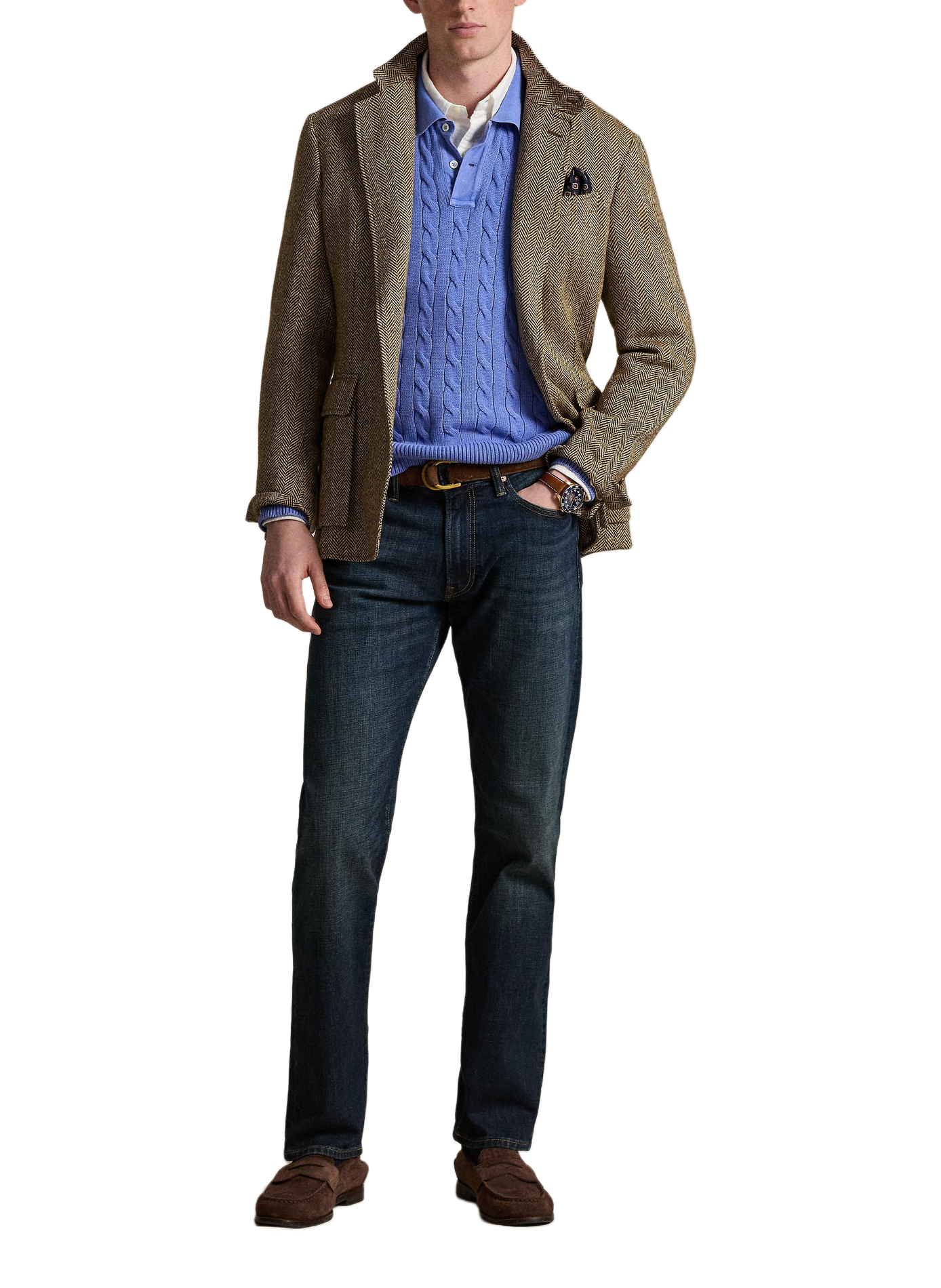Straight-leg cotton-blend jeans POLO RALPH LAUREN Blue