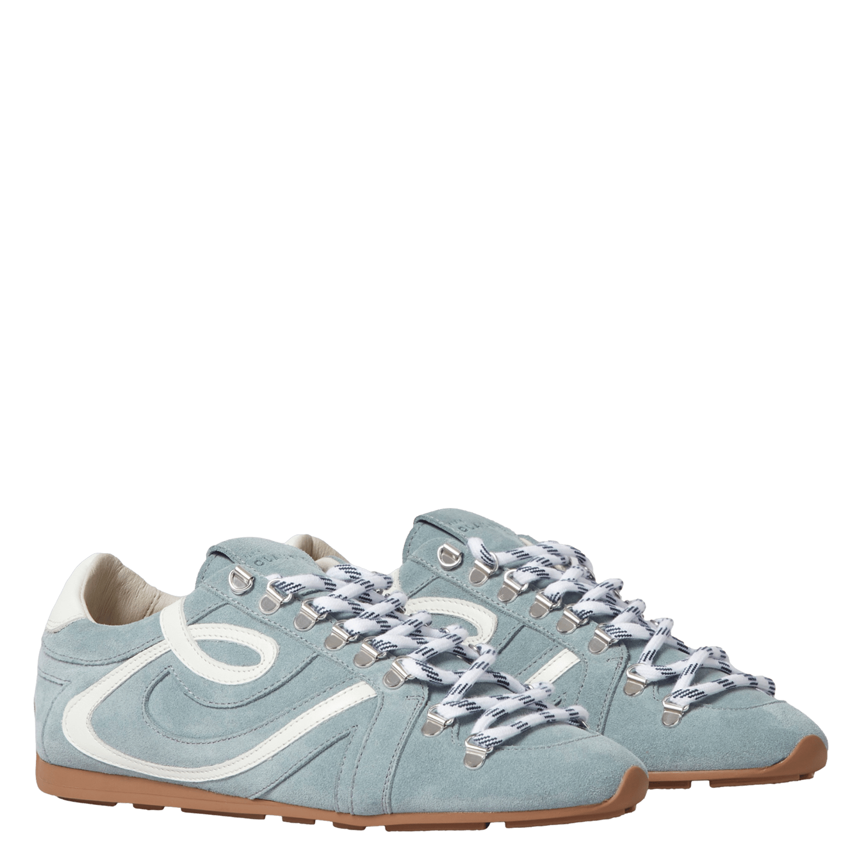 Baskets basses en cuir velours CLAUDIE PIERLOT Bleu