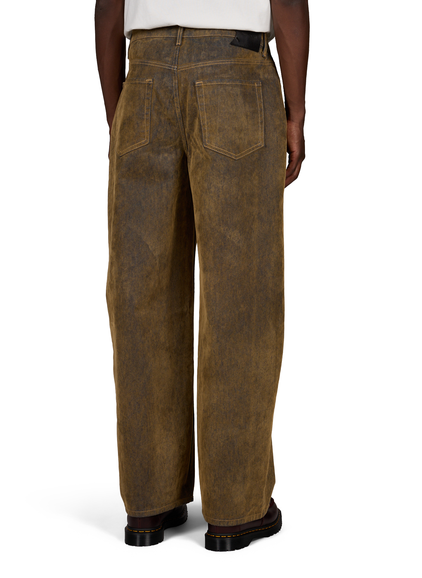 Straight leg washed denim jeans in mixed cotton DAILY PAPER Brown