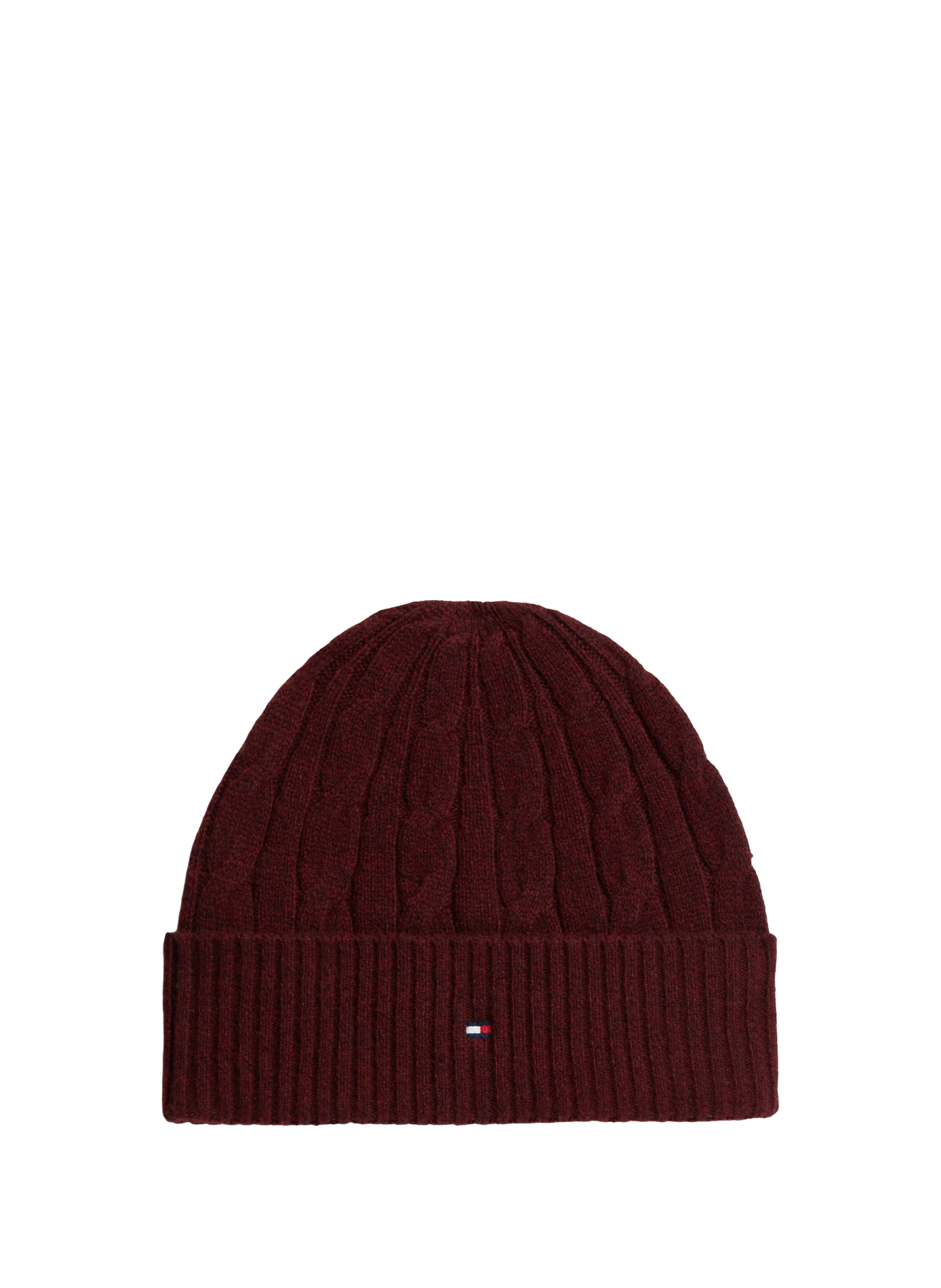 Wool-blend beanie hat TOMMY HILFIGER Red