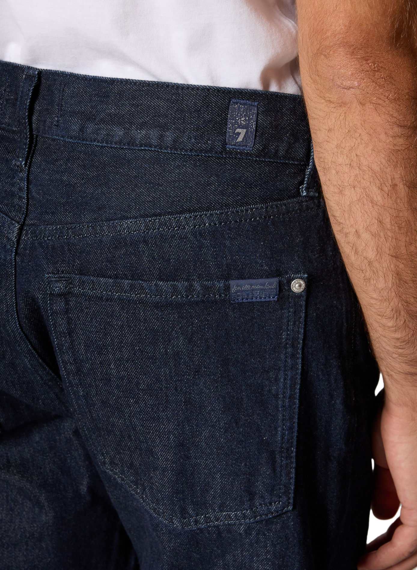 Straight-cut cotton jeans 7 FOR ALL MANKIND Blue