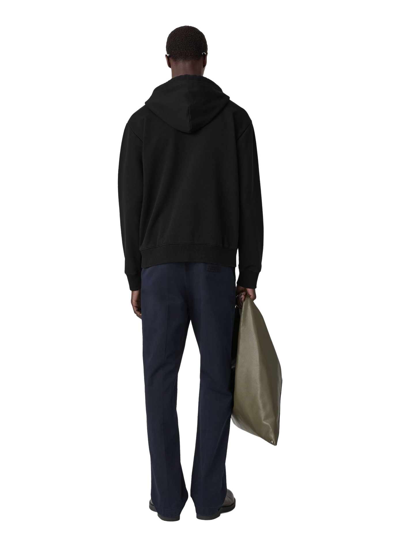 Oversized zip-up hoodie MAISON MARGIELA Black