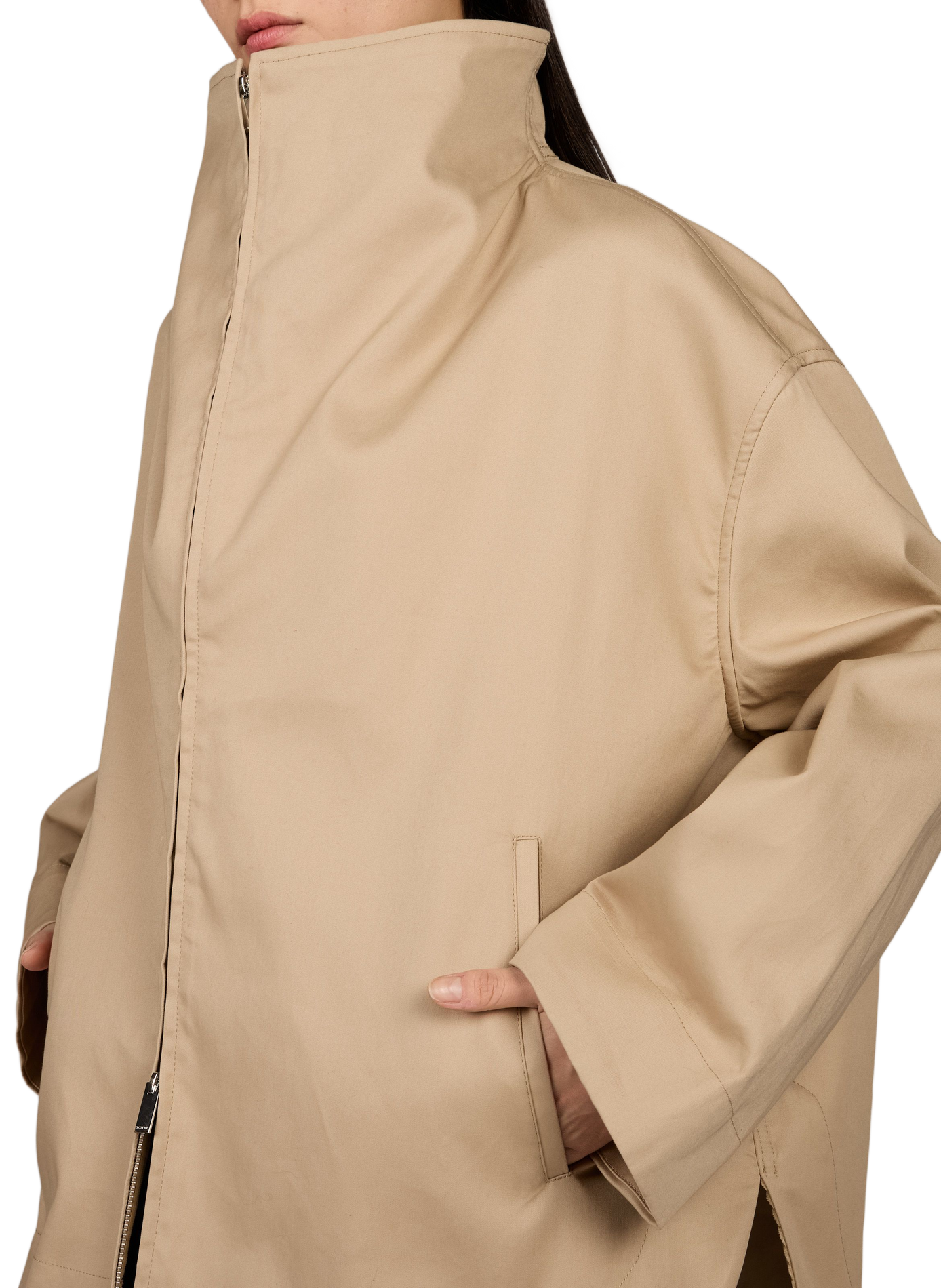 Loose cotton jacket TOTEME Beige