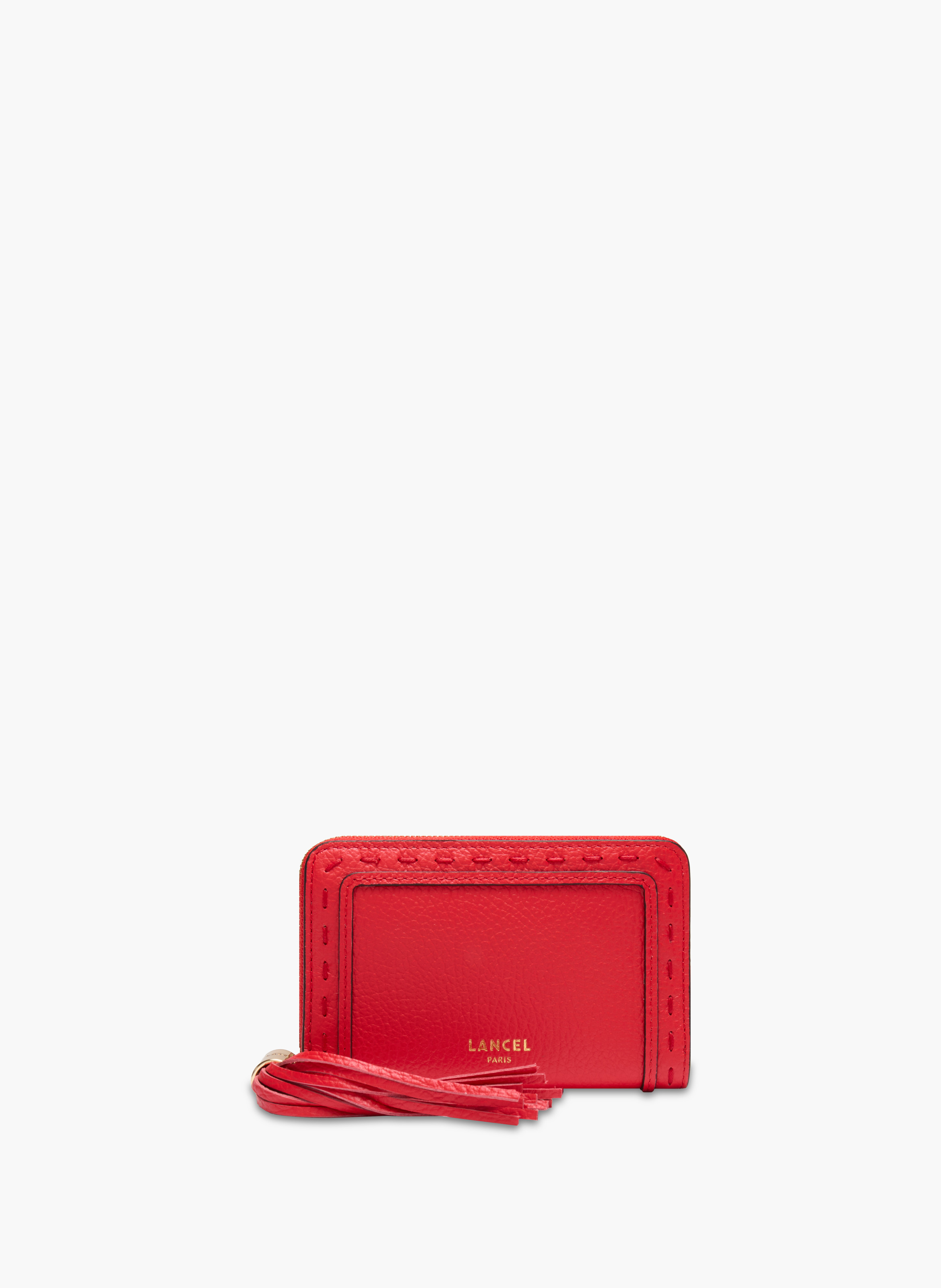 Portefeuille zippé premier flirt de lancel en cuir LANCEL Rouge