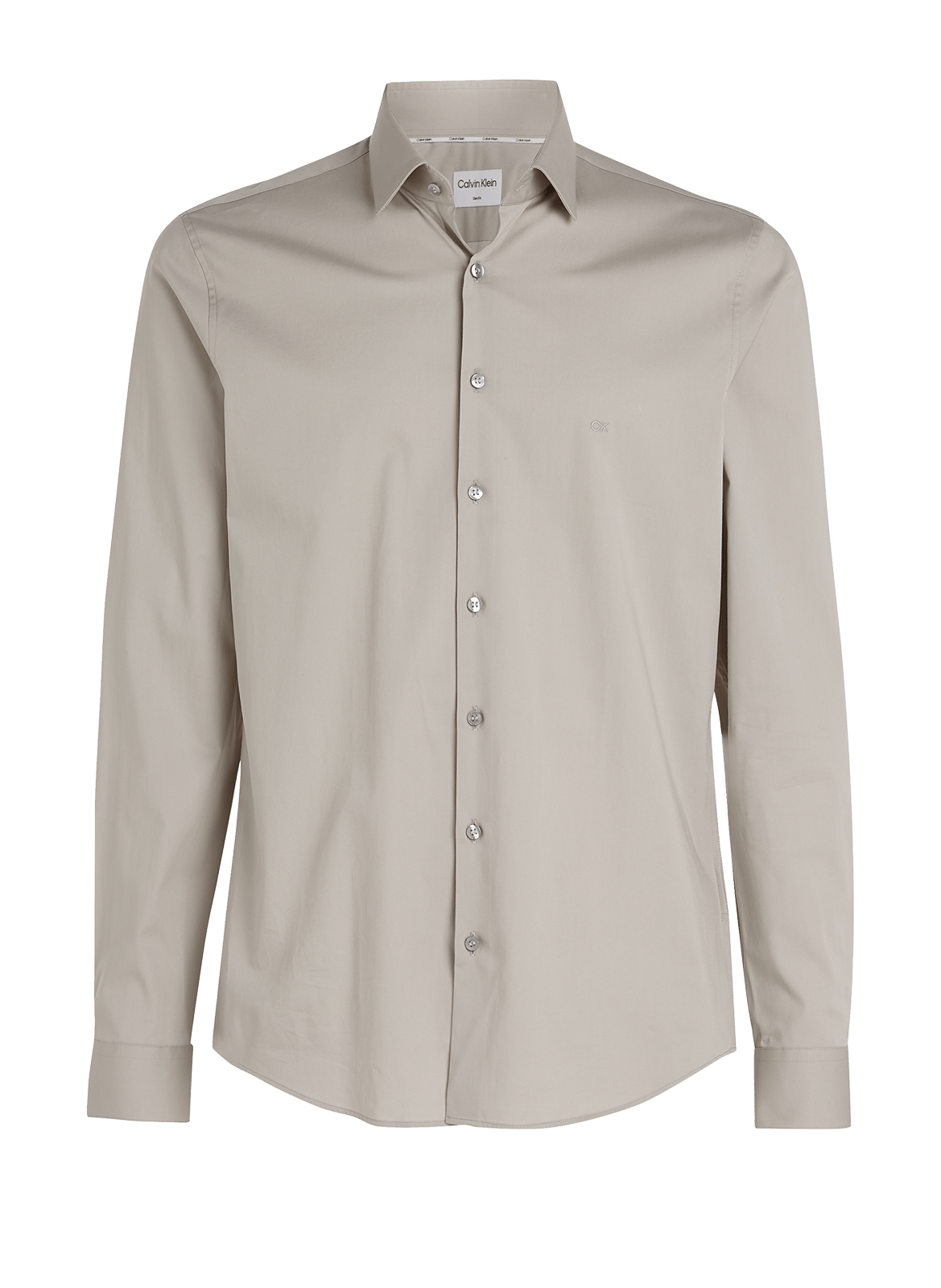 Chemise slim en coton CALVIN KLEIN Beige