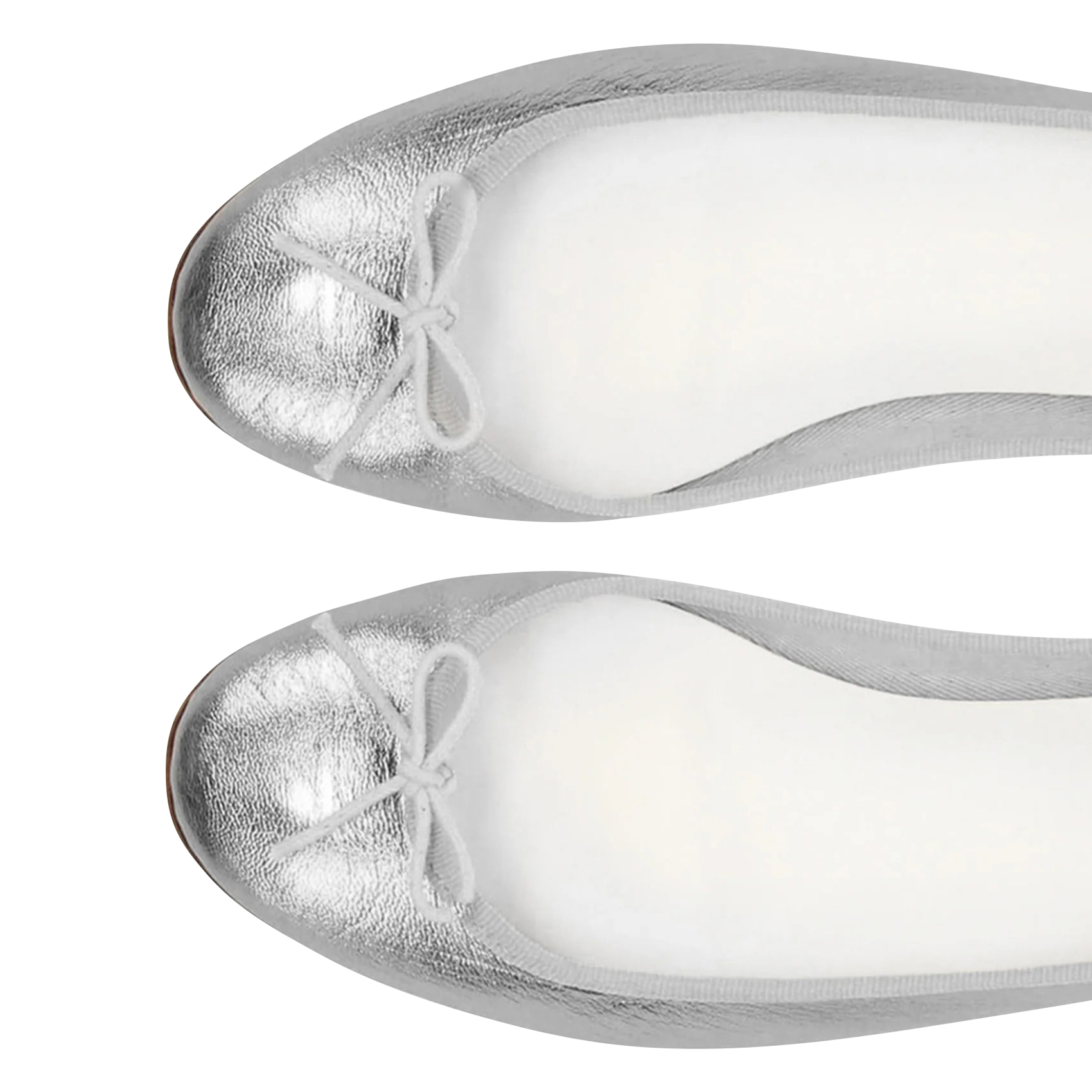 Ballerines métallisé en cuir cendrillon REPETTO Argent