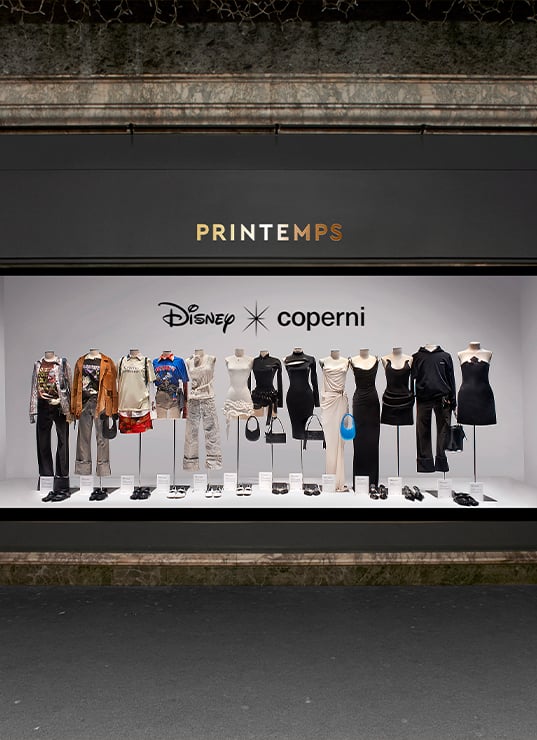 DISNEY x COPERNI disney coperni vitrines printemps haussmann