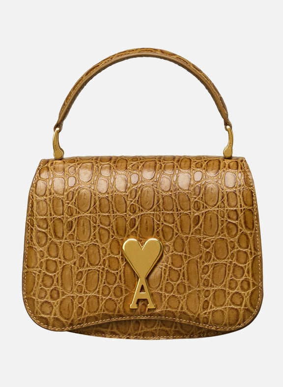 Sac top handle paris paris unisexe Marron by AMI PARIS AMI PARIS Sac top handle paris paris unisexe Marron