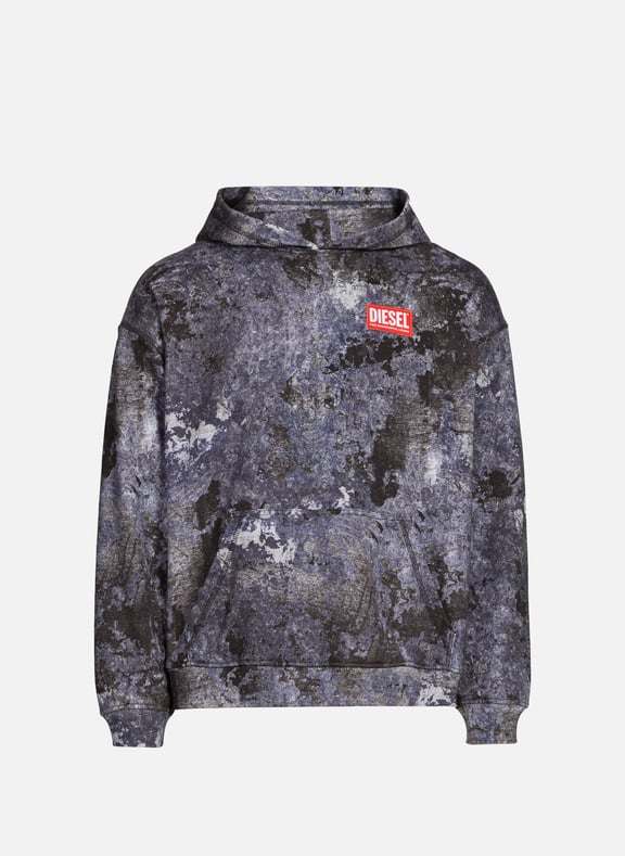 Graphic logo cotton sweatshirt Purple by DIESEL DIESEL Graphic logo cotton sweatshirt Purple