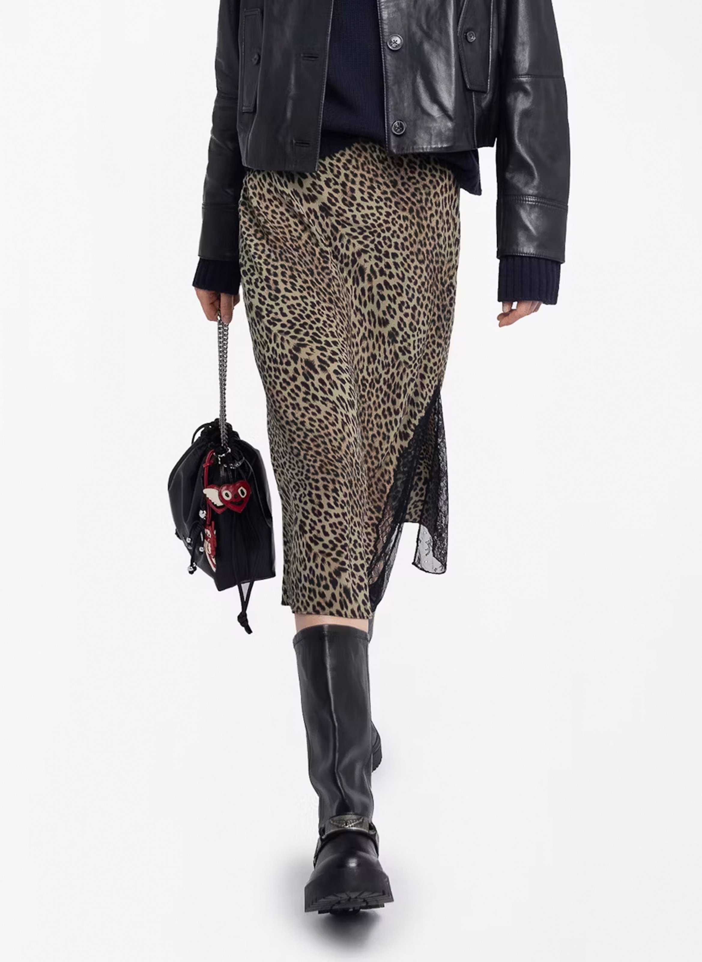 Jupe midi imprimée jayla ZADIG&VOLTAIRE Vert