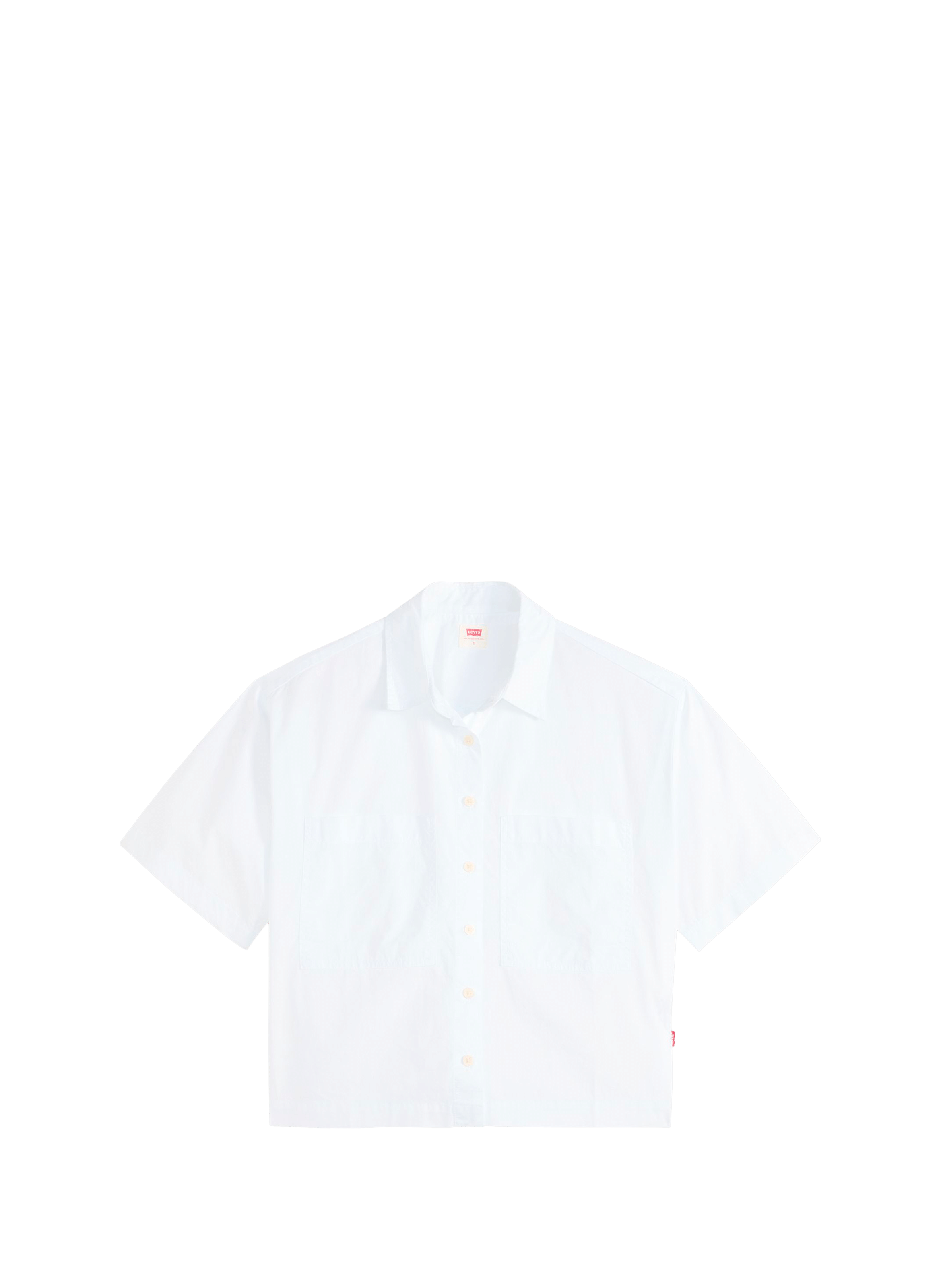 Chemise manches courtes col classique en coton LEVI'S Blanc