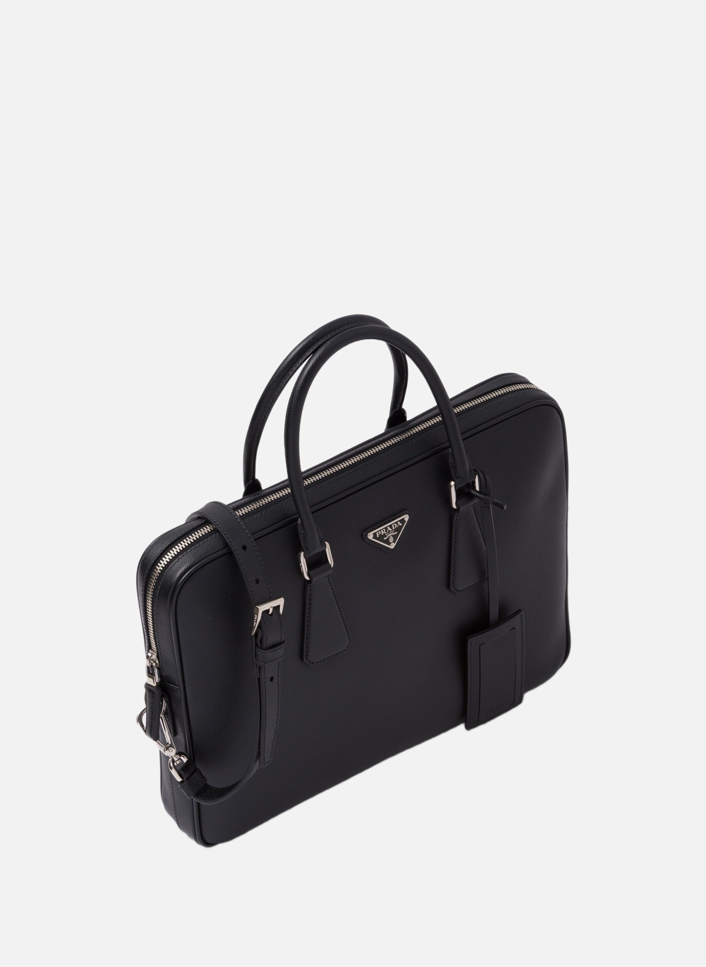 Briefcase en cuir PRADA Noir