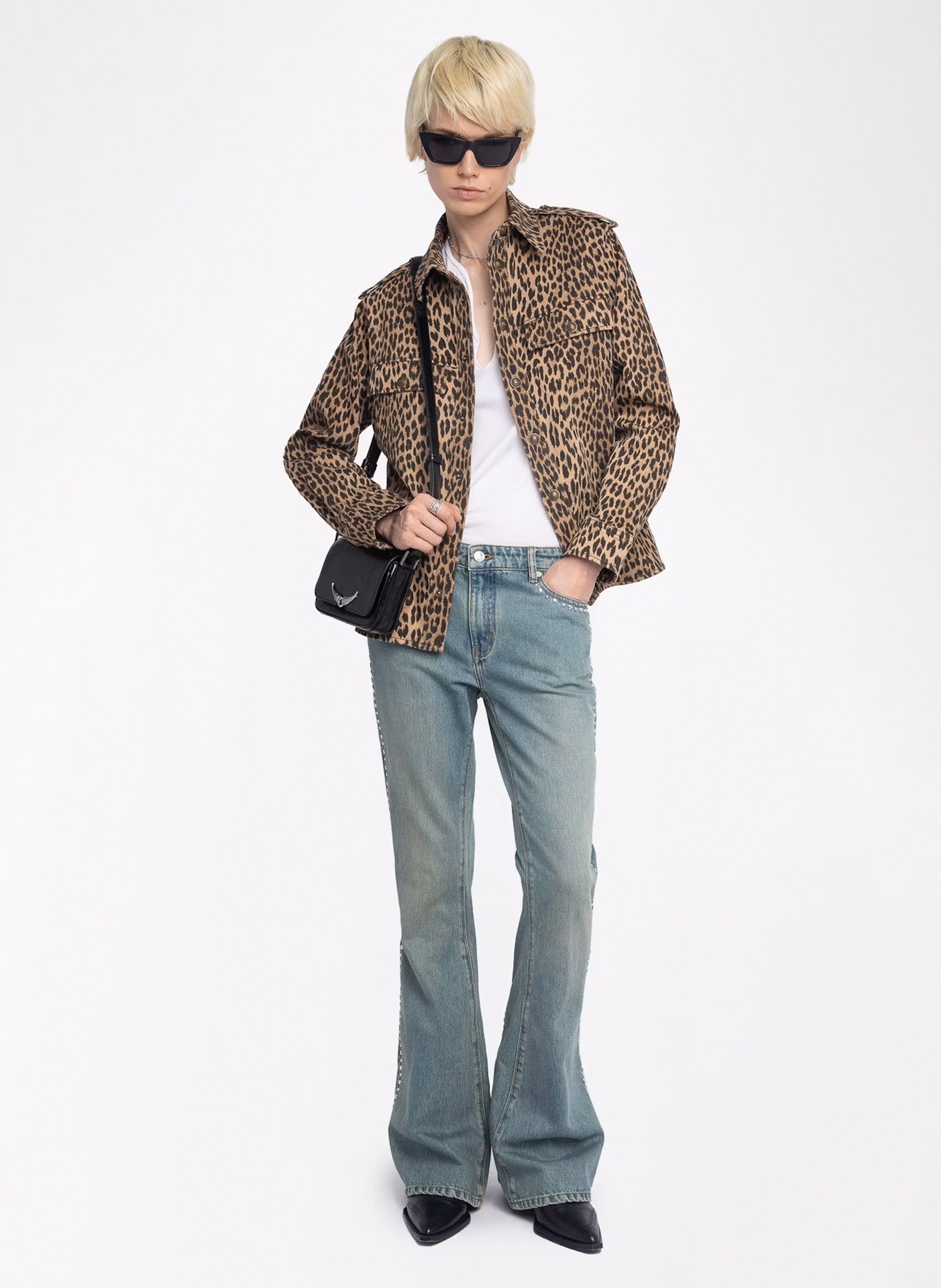 Chemise col classique léopard taskam ZADIG&VOLTAIRE Marron