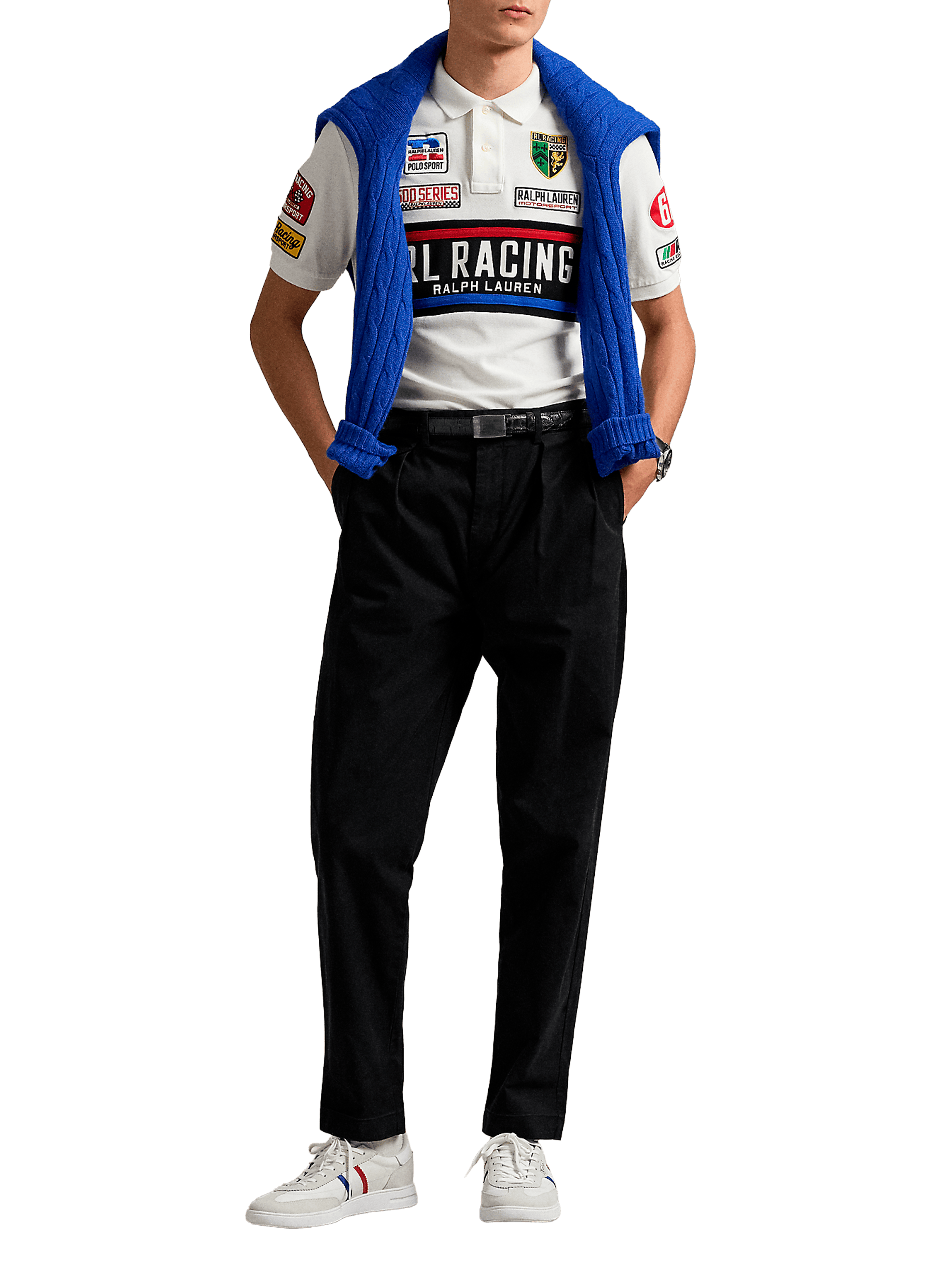 Polo with cotton patches POLO RALPH LAUREN White