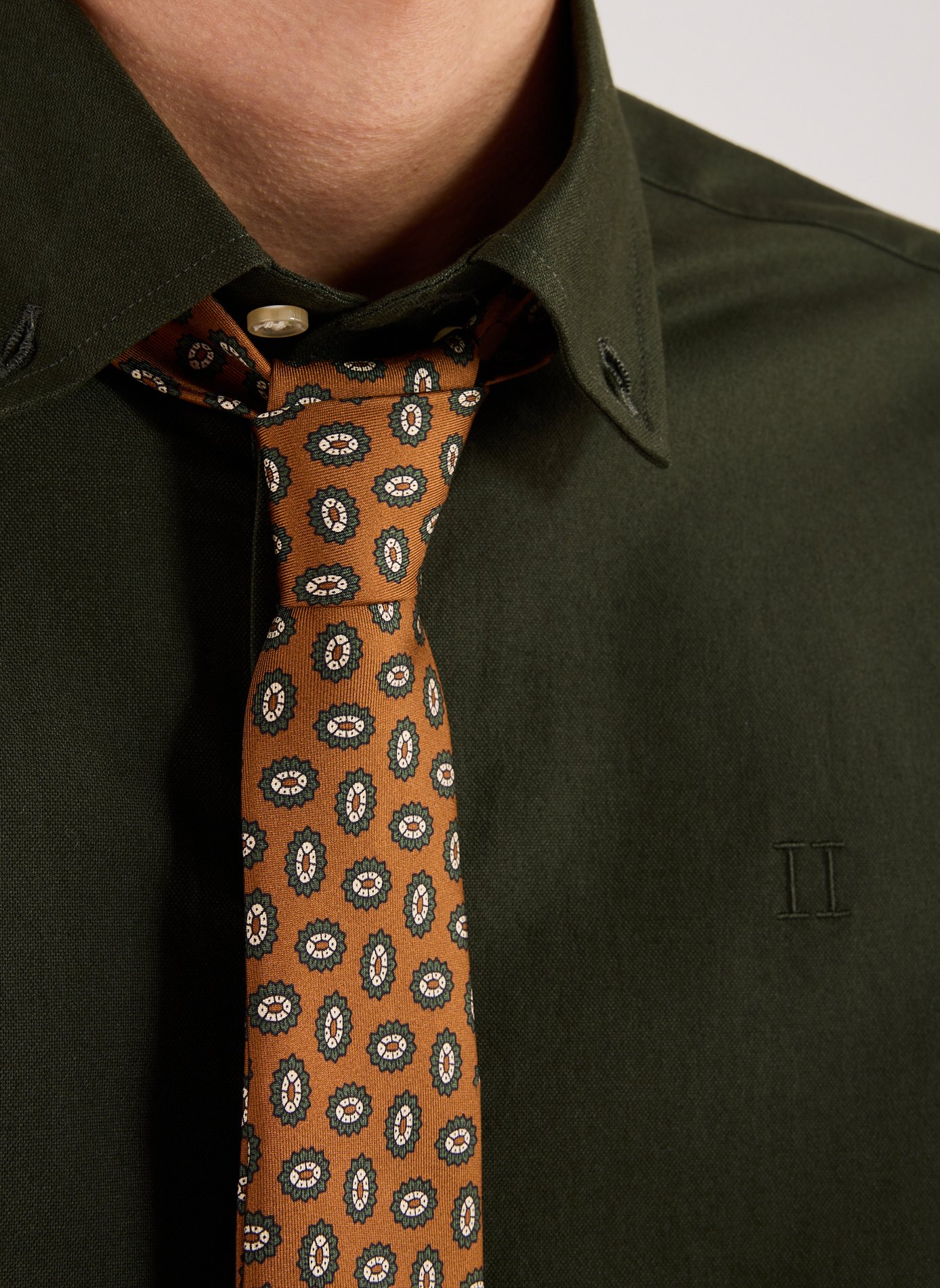 Silk tie with graphic pattern AU PRINTEMPS PARIS Multicolour