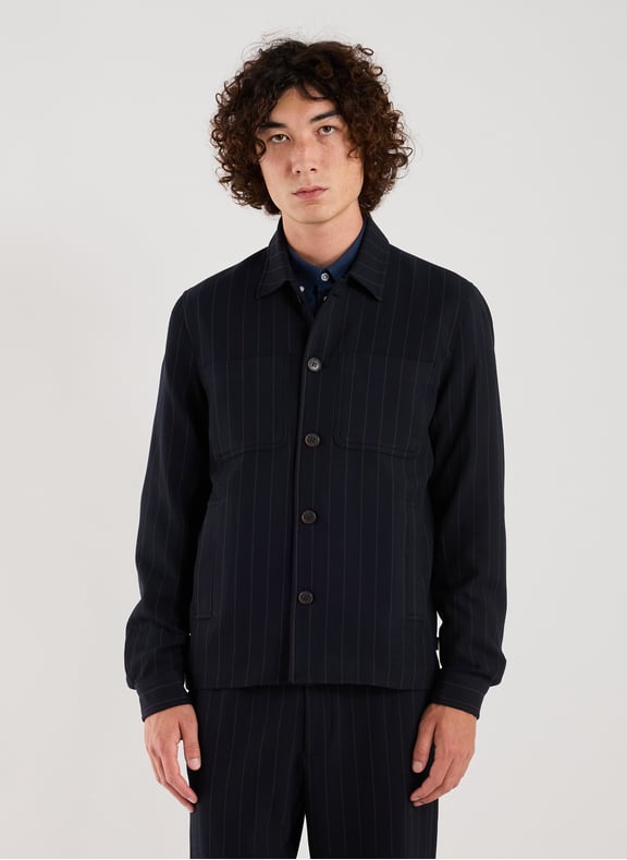 Striped jacket Blue by LES DEUX LES DEUX Striped jacket Blue