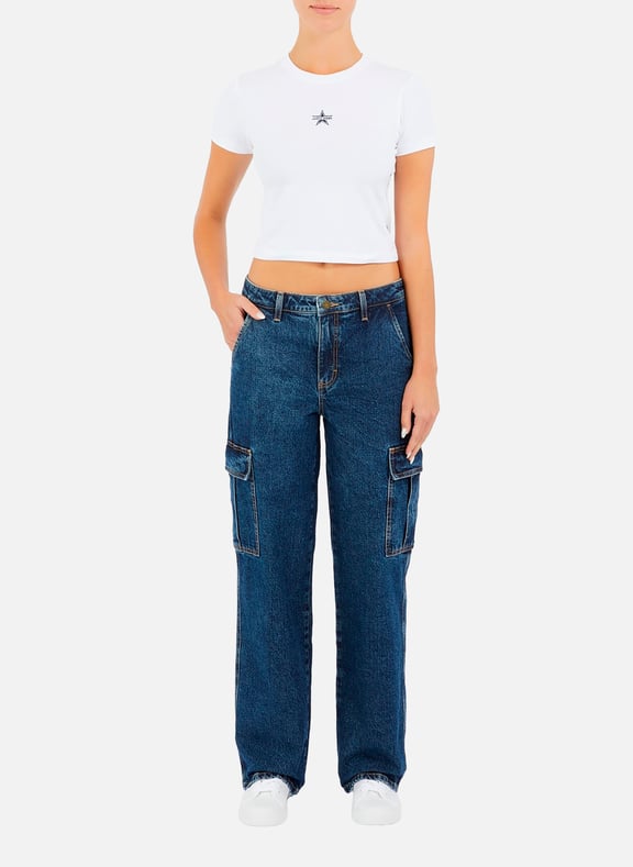 Wide leg cargo jeans Blue by GUESS GUESS Wide leg cargo jeans Blue