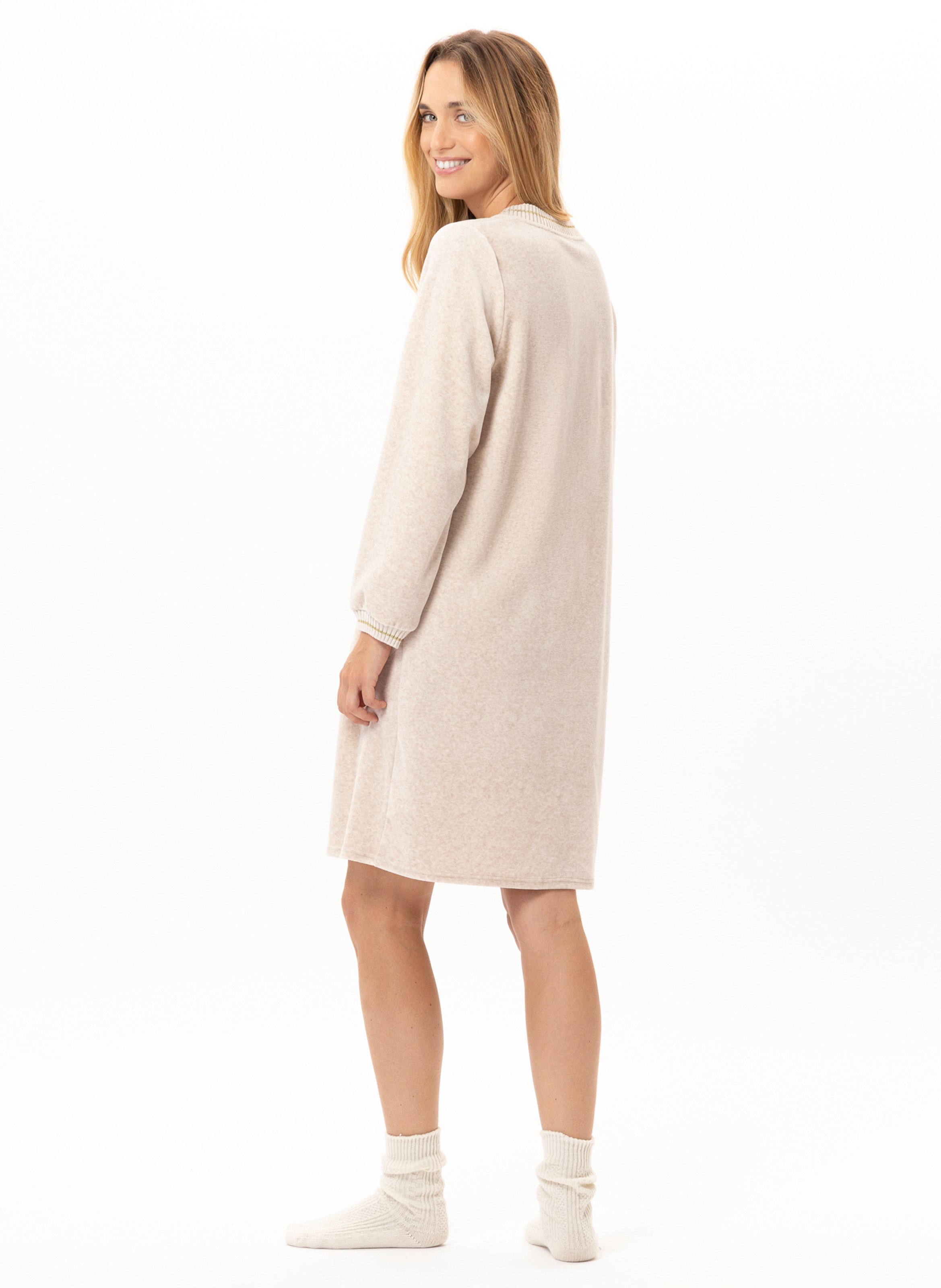 Robe en velours country 140 LE CHAT Beige