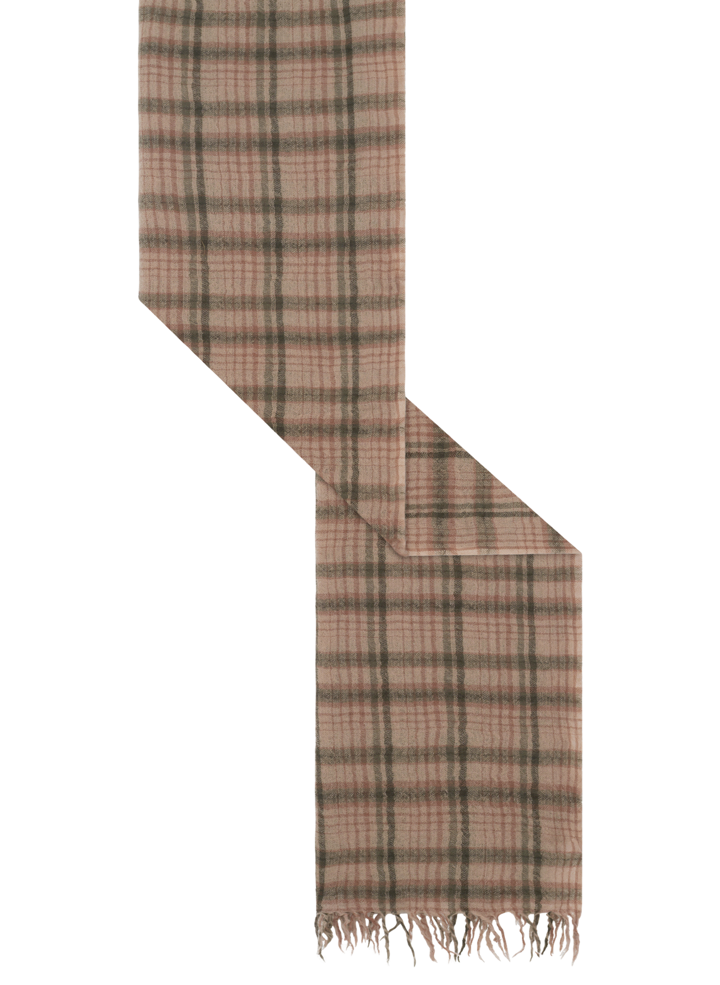 Echarpe à carreaux en laine fine - rosita PABLO Vert