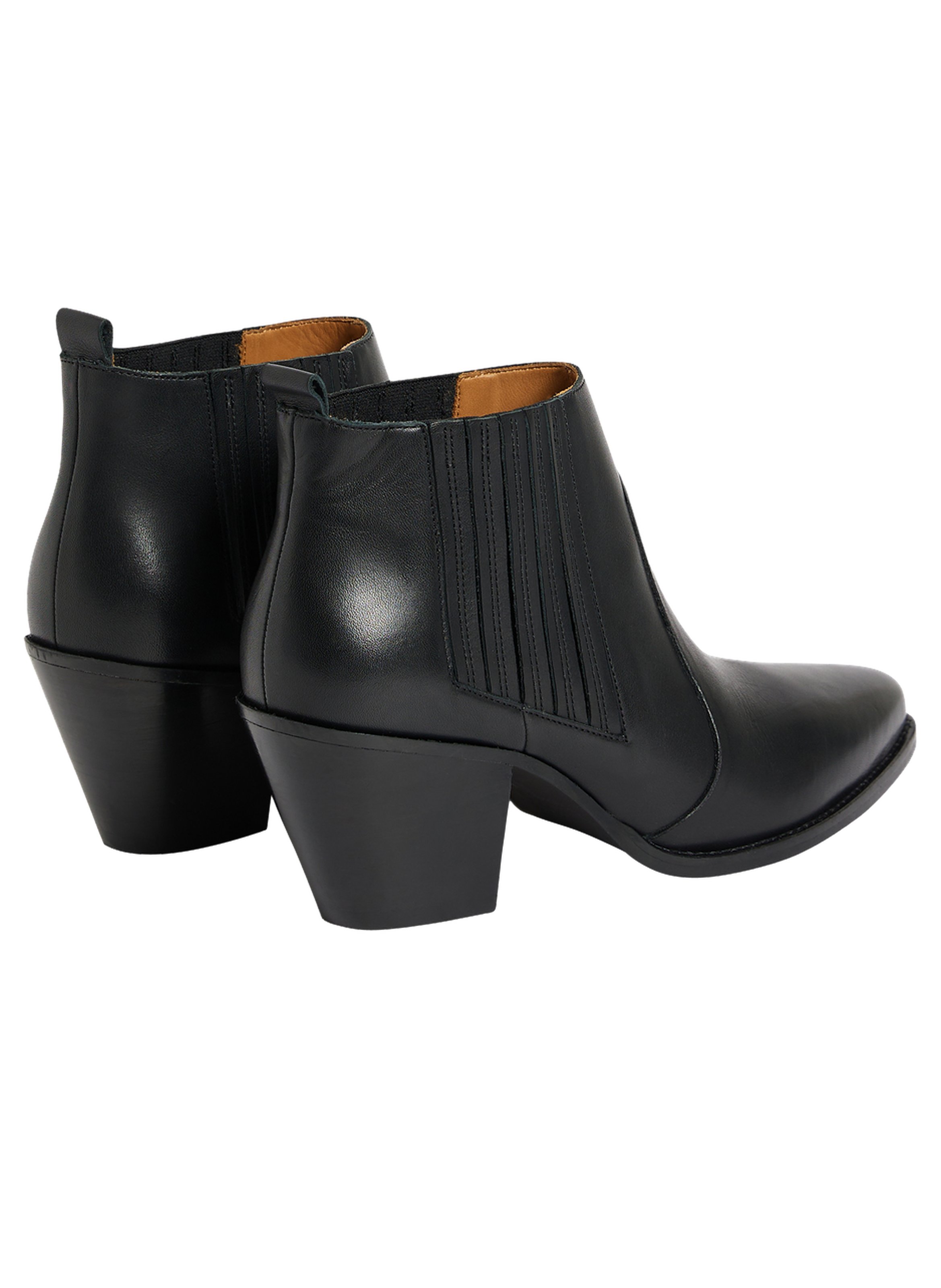 Boots à talon en cuir - jesse GERARD DAREL Noir