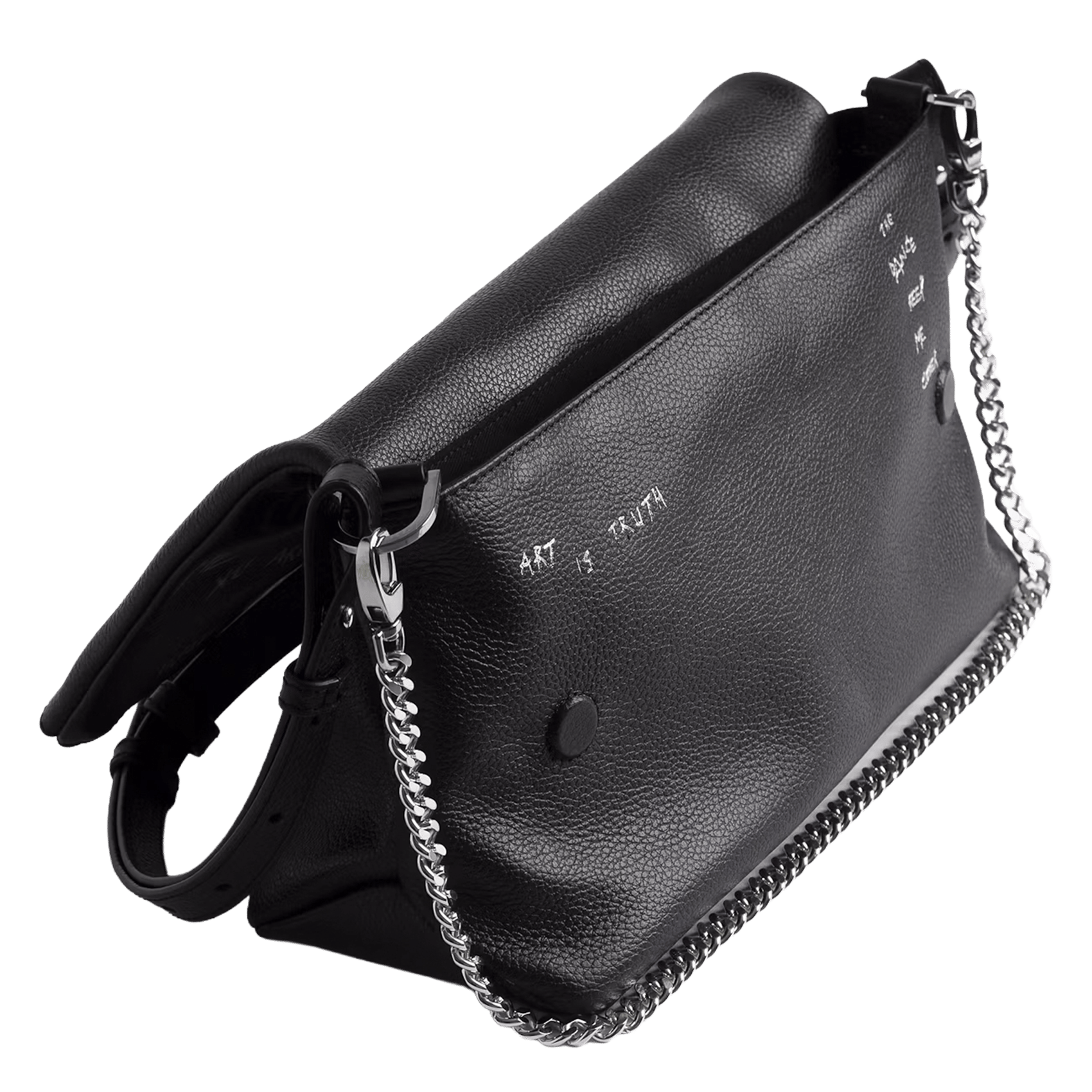 Sac porté épaule en cuir rocky ii ZADIG&VOLTAIRE Noir