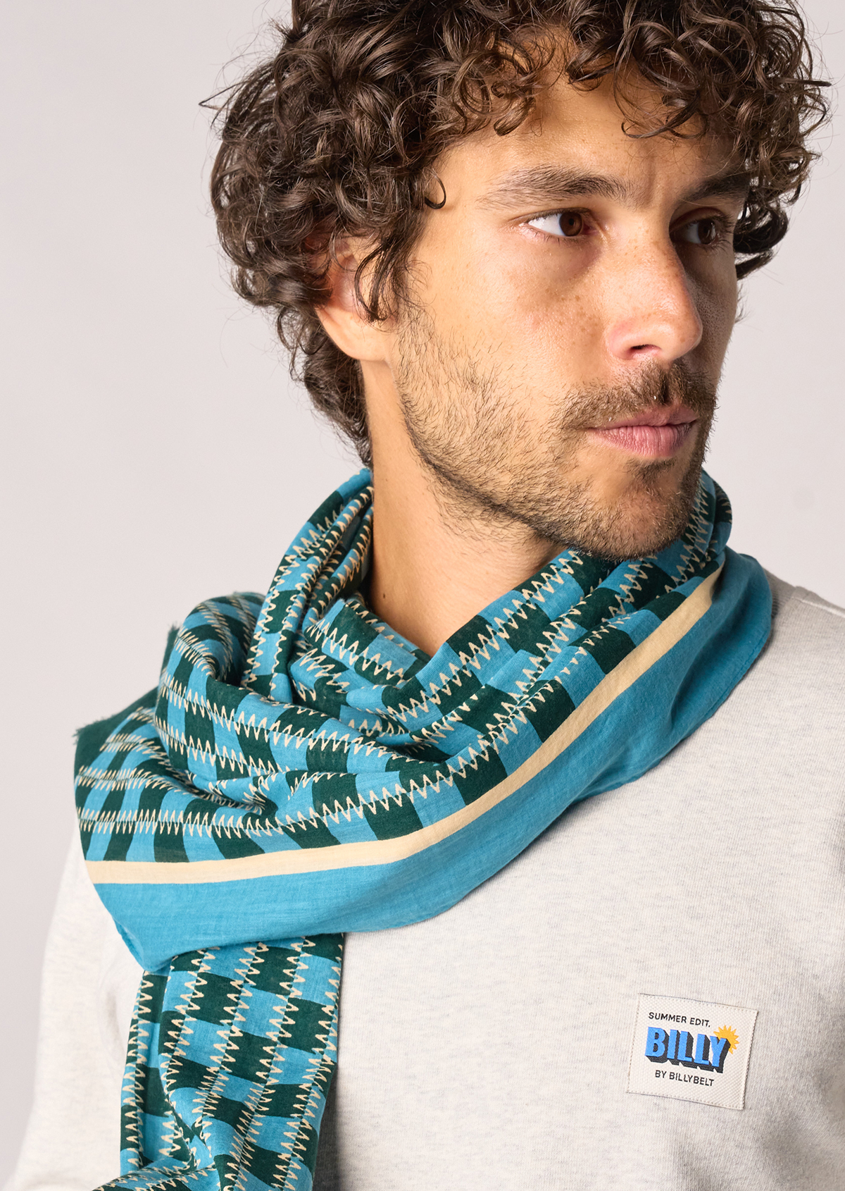 Foulard en coton biologique BILLYBELT Bleu