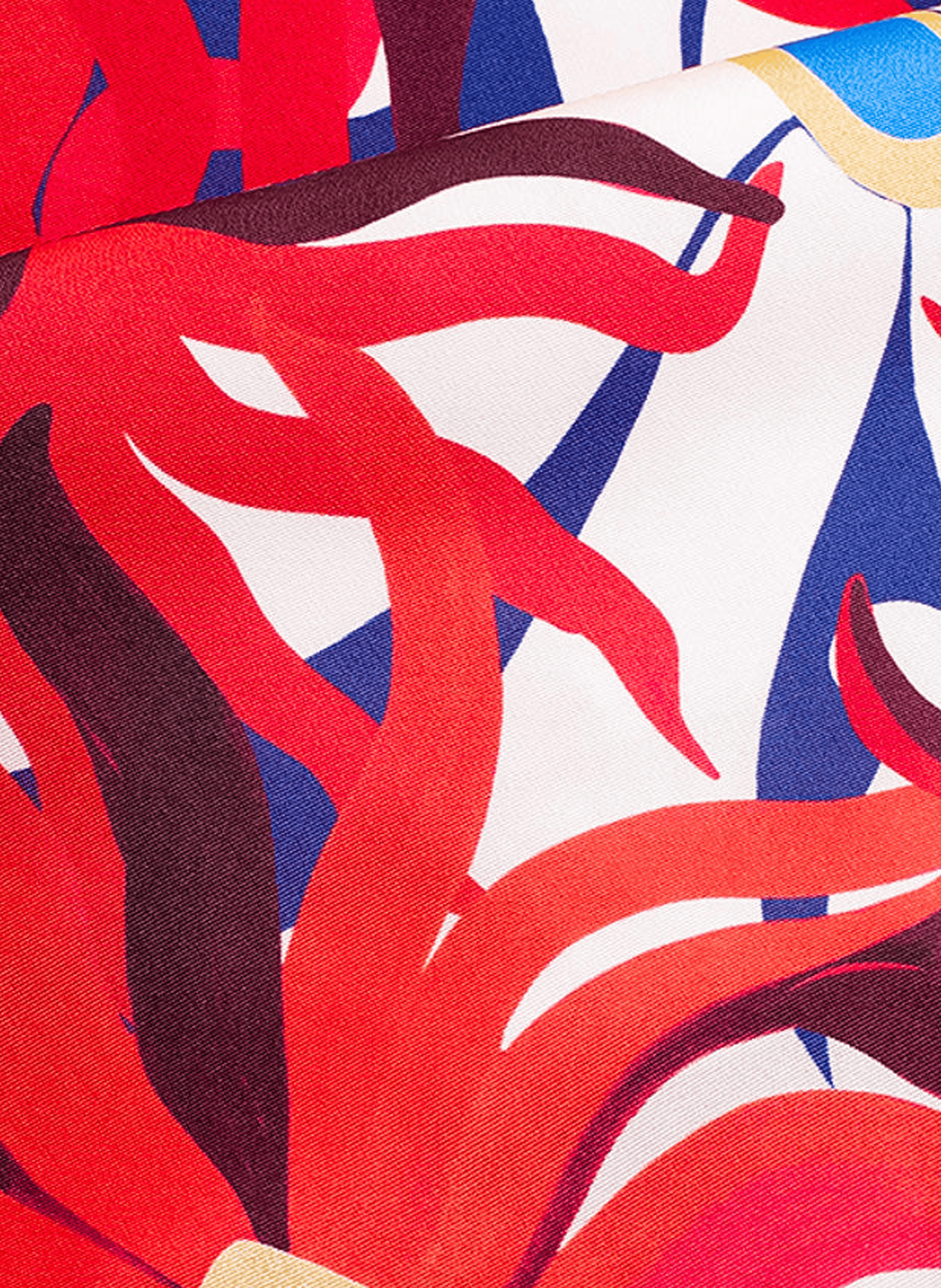 Danseurs du Soleil - Carré 90 imprimé en soie PETITJEAN PARIS Multicolore