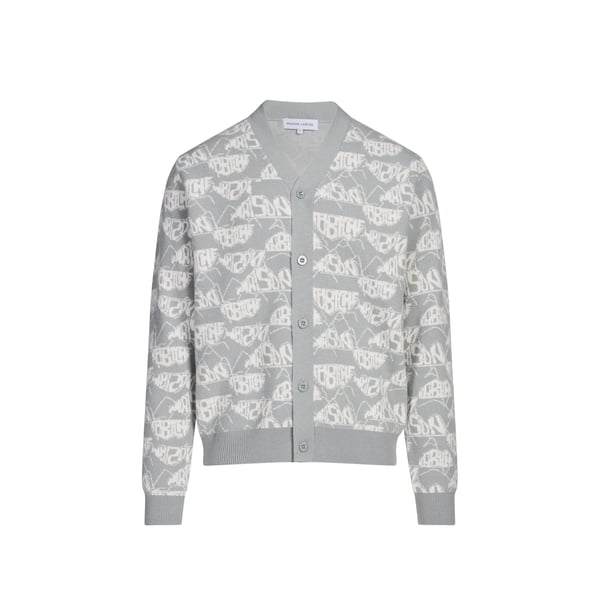 Cardigan logotypé en laine Cardigan logotypé en laine