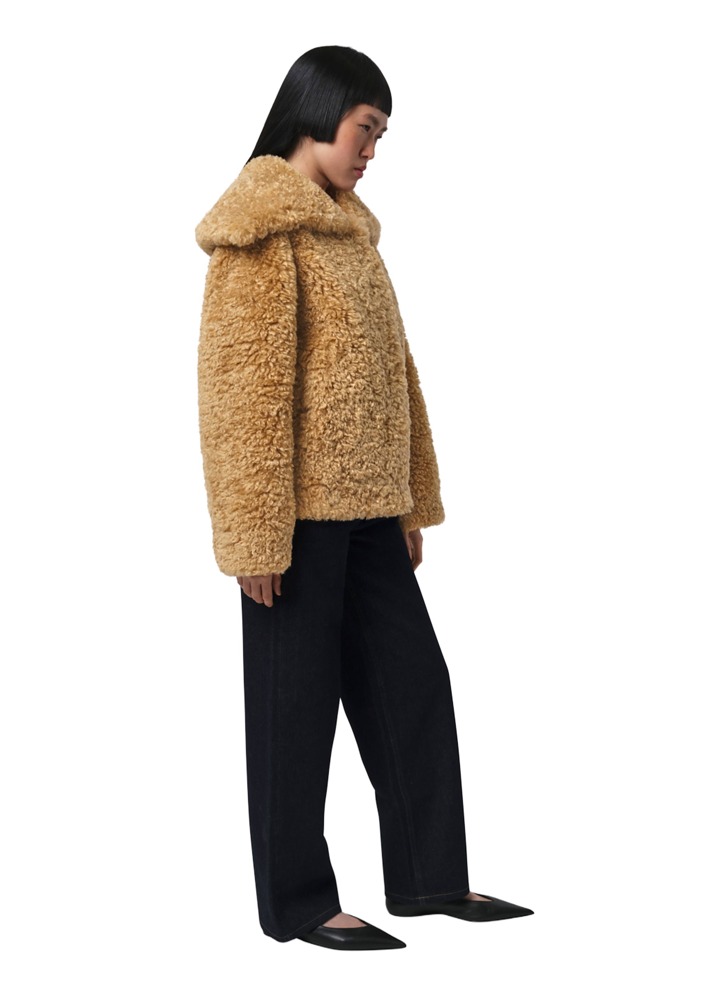 Oversized shearling coats APPARIS Brown