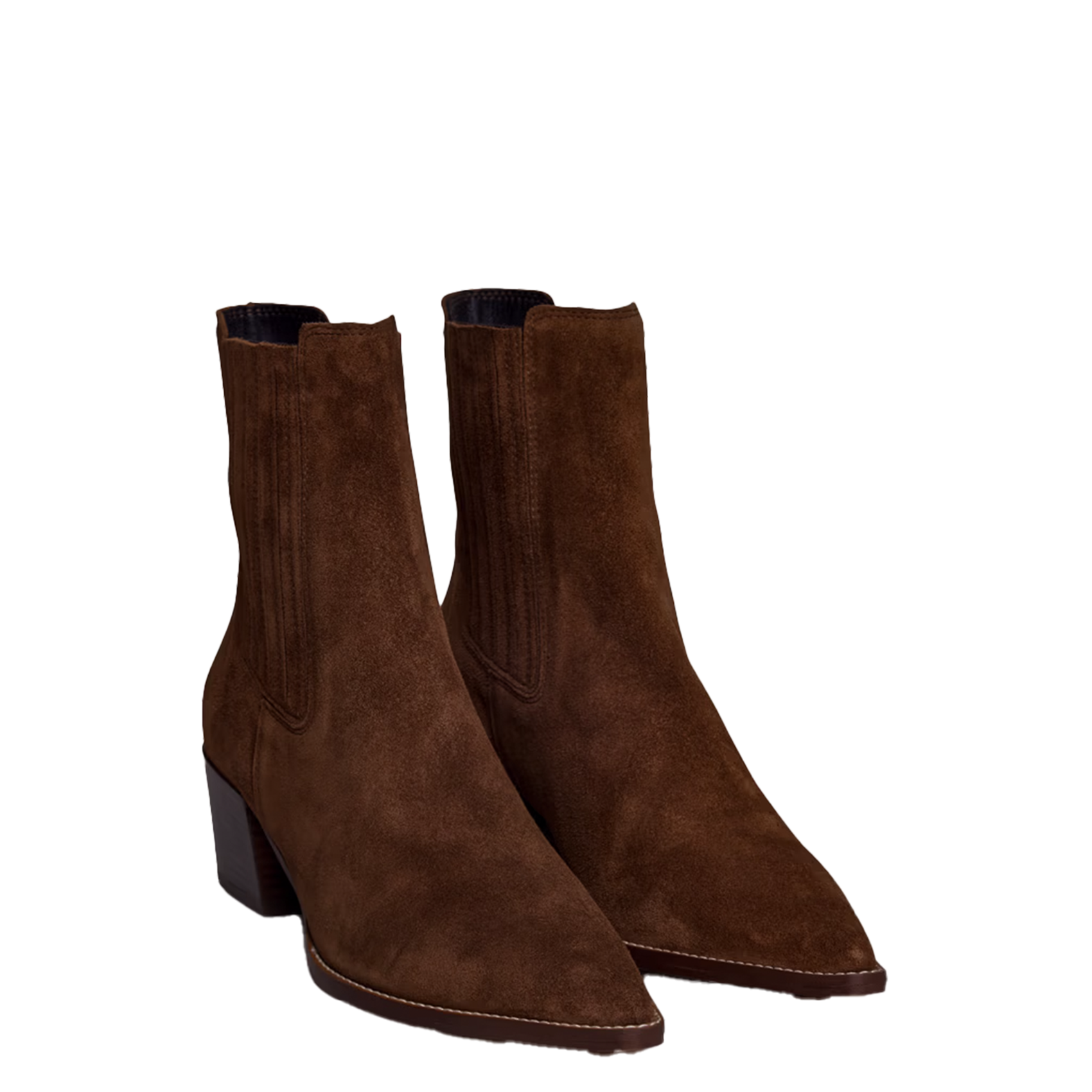 Bottines en cuir velours prado JONAK Marron