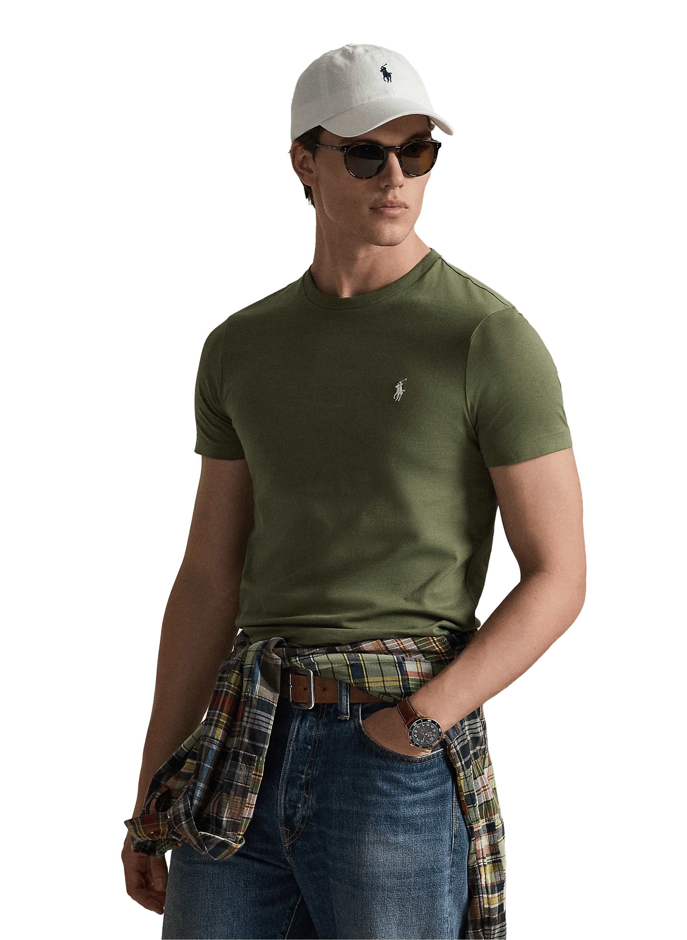 Cotton round-neck T-shirt POLO RALPH LAUREN Green