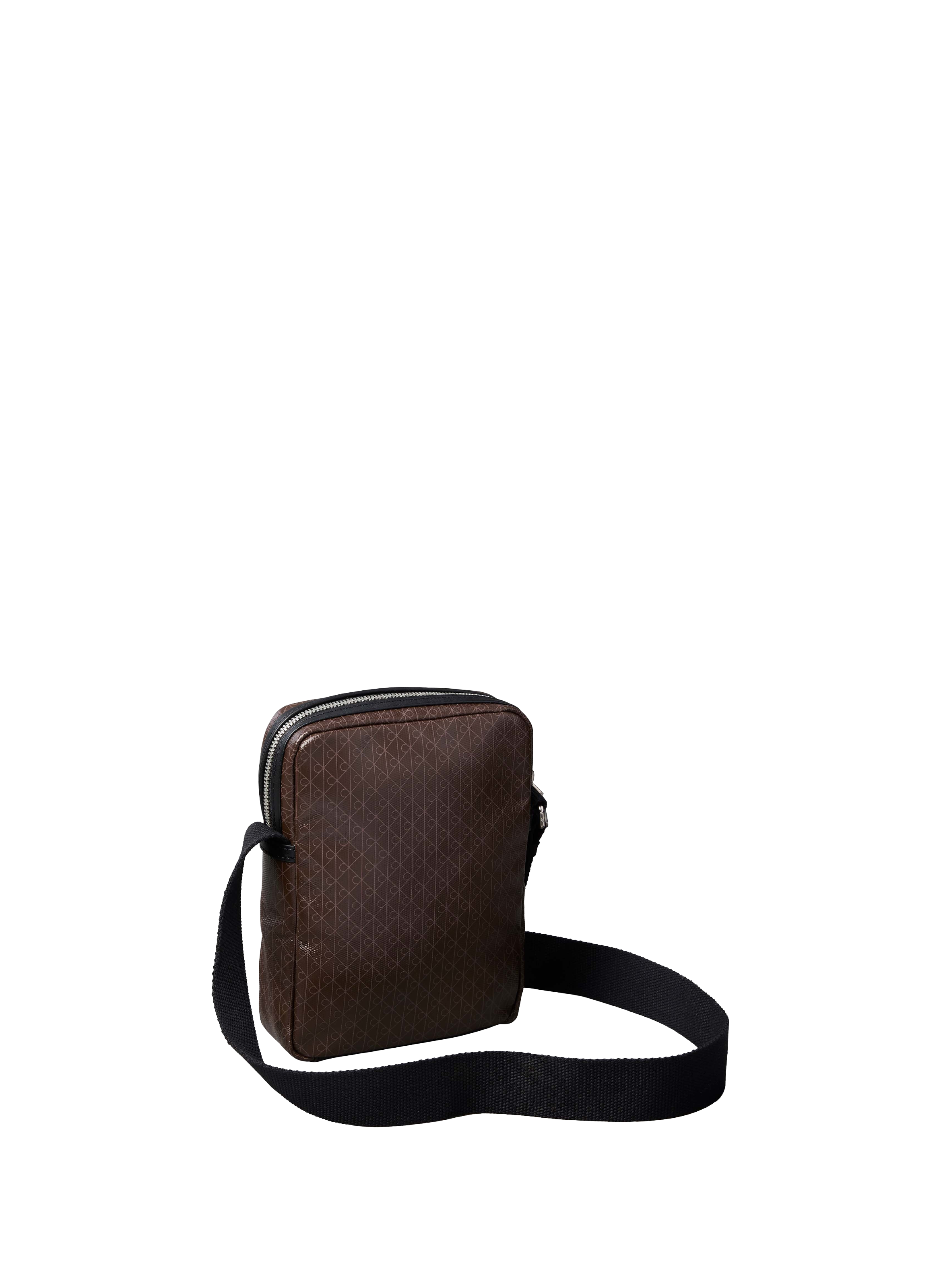 Monogrammed shoulder bag CALVIN KLEIN Brown