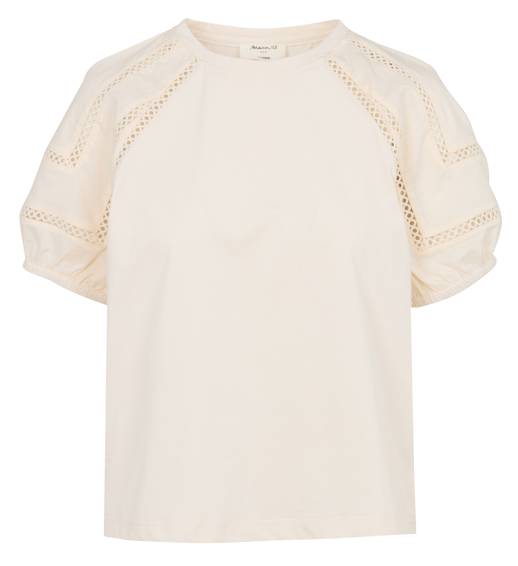 Top droit en coton mélangé lea MAISON 123 Beige