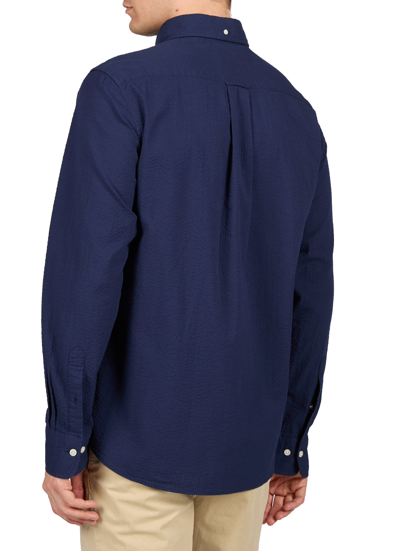 Chemise droite texturée en coton GANT Bleu