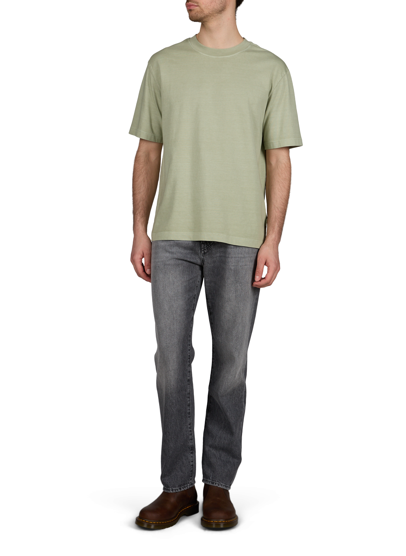 T-shirt droit manches courtes en coton MINIMUM Vert