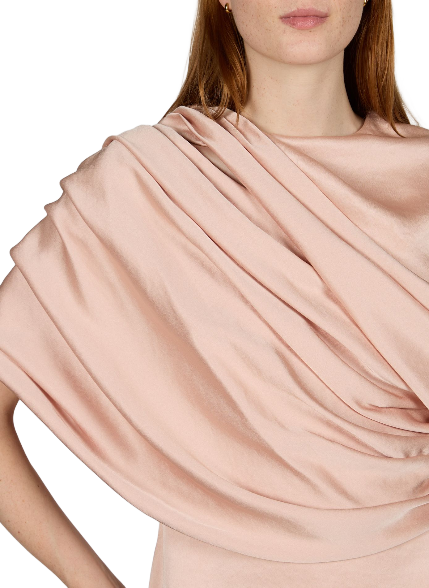 Satin draped semi-fitted top ADOLFO DOMINGUEZ Pink
