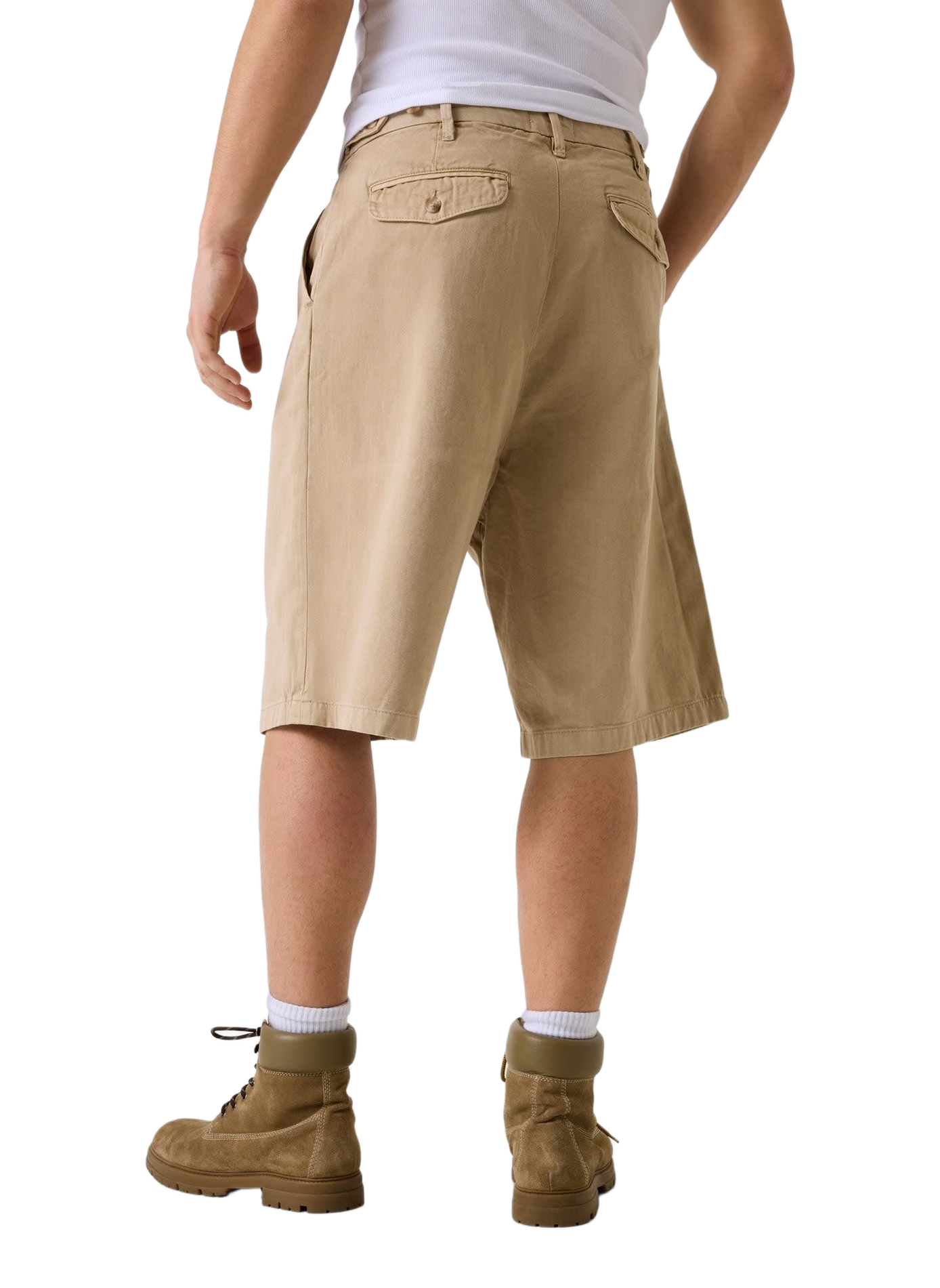 Loose-fitting cotton Bermuda shorts GUESS Beige
