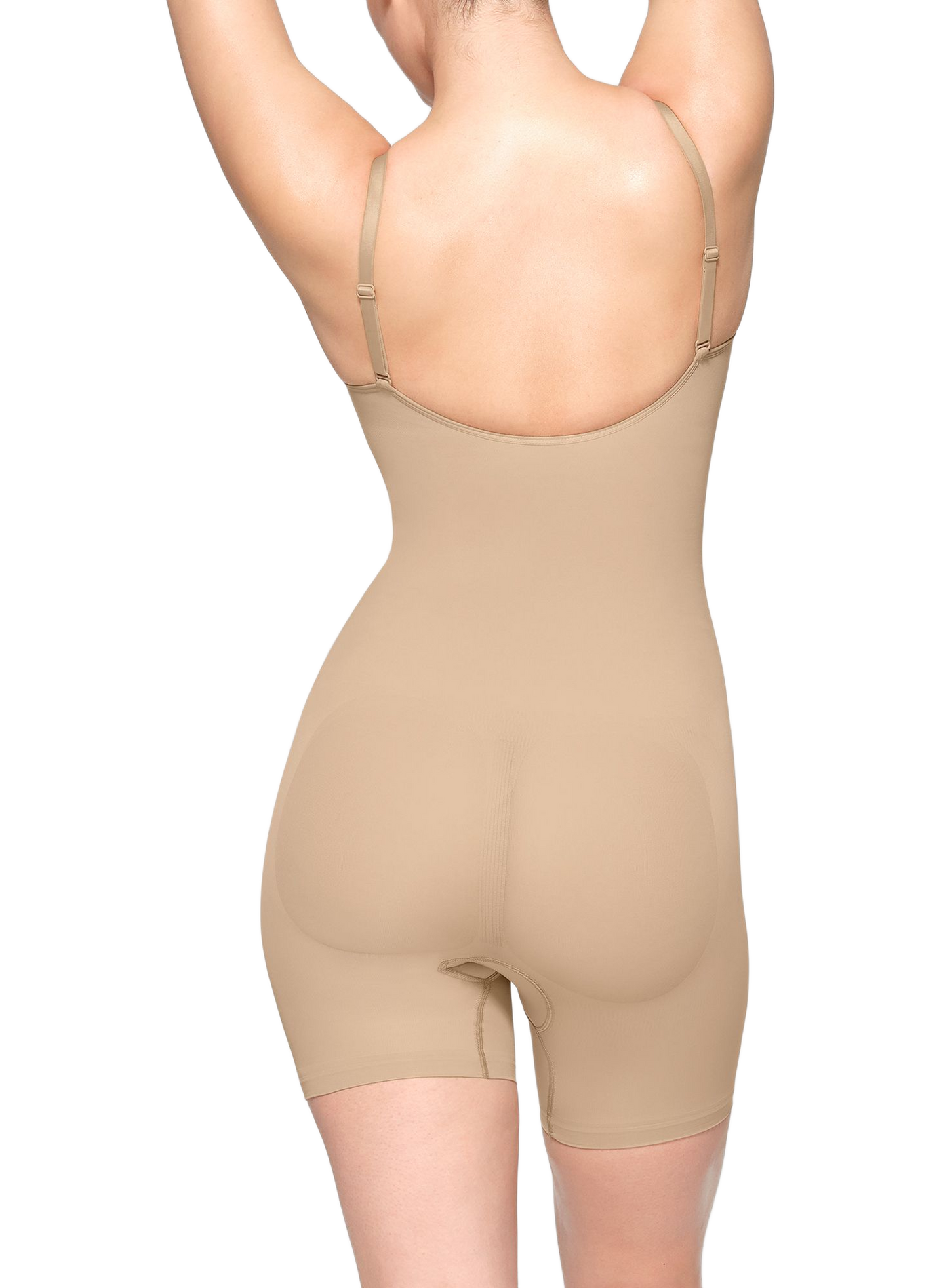 Solid color body shorty with adjustable straps SKIMS Beige