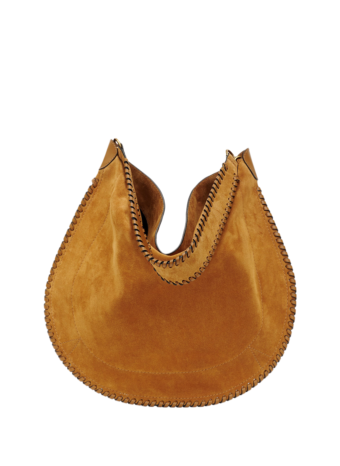 Oskan Hobo Soft bag in braided suede calfskin ISABEL MARANT Brown
