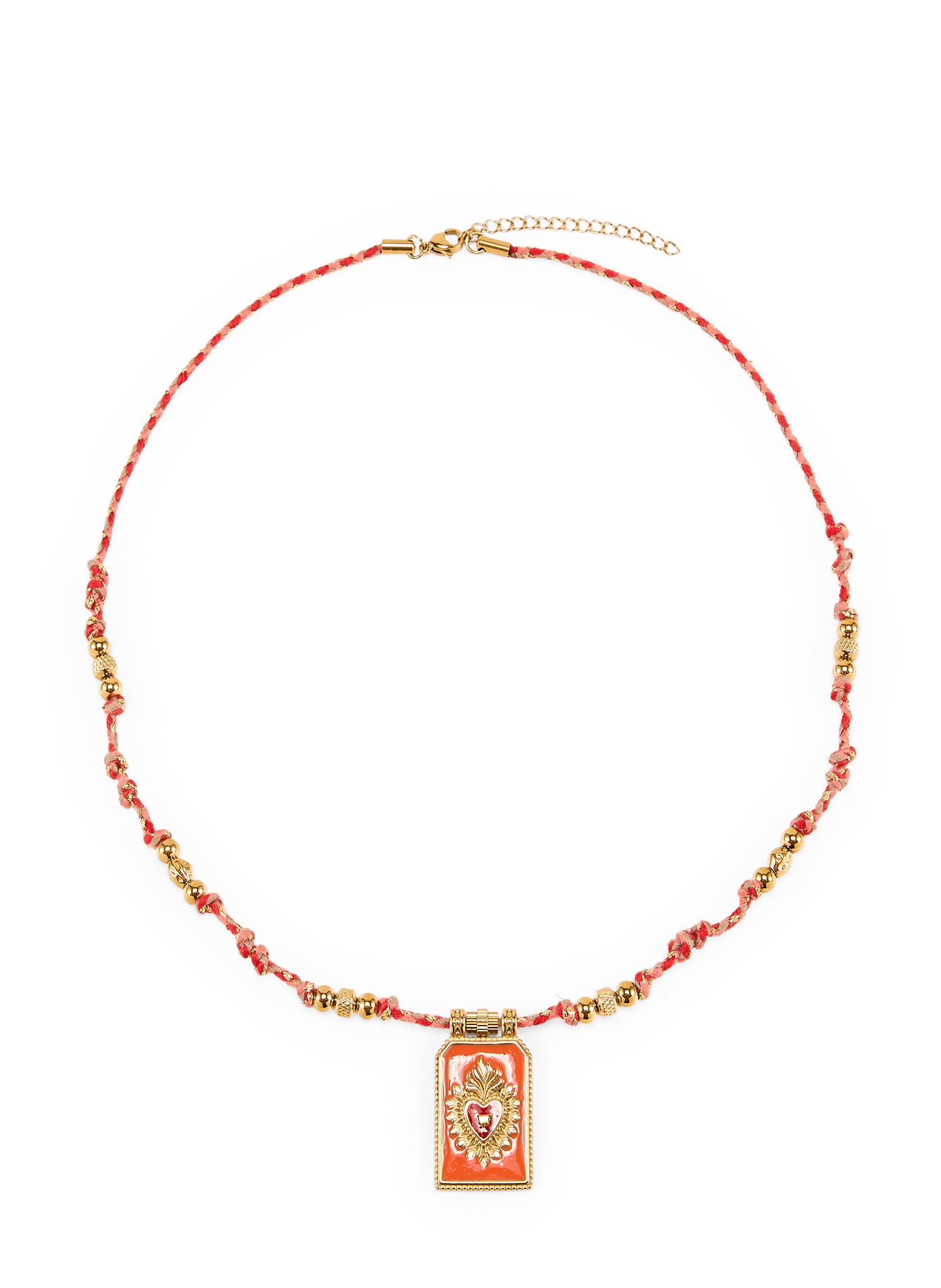 Collier à pendentif en coton mélangé AU PRINTEMPS PARIS Orange