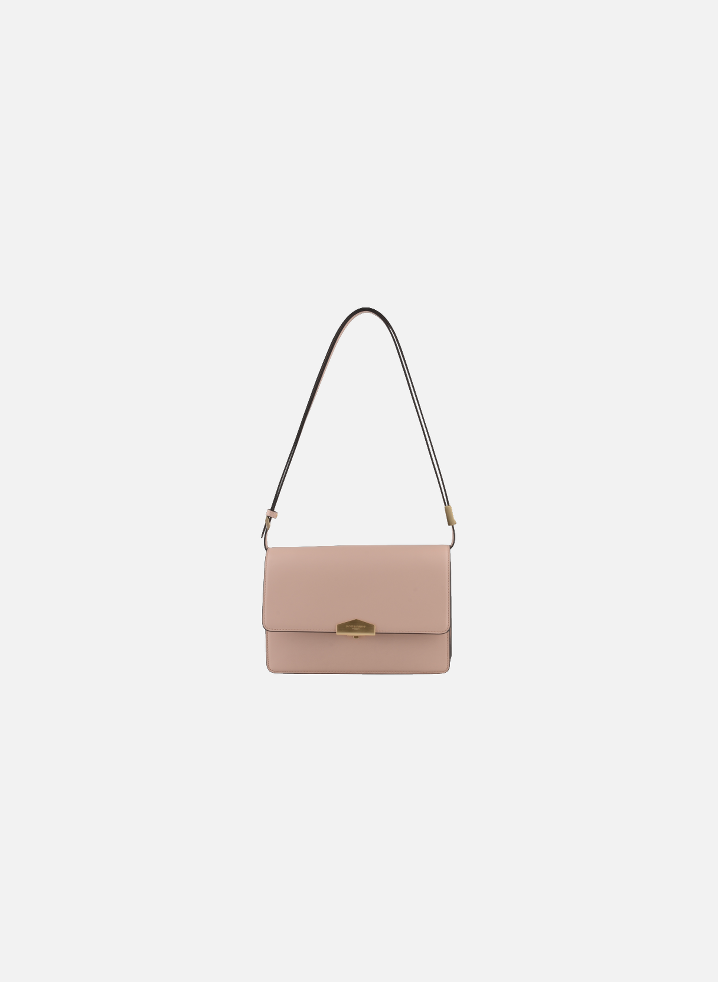 Anjou | sac porté épaule mm en cuir lisse POURCHET Rose