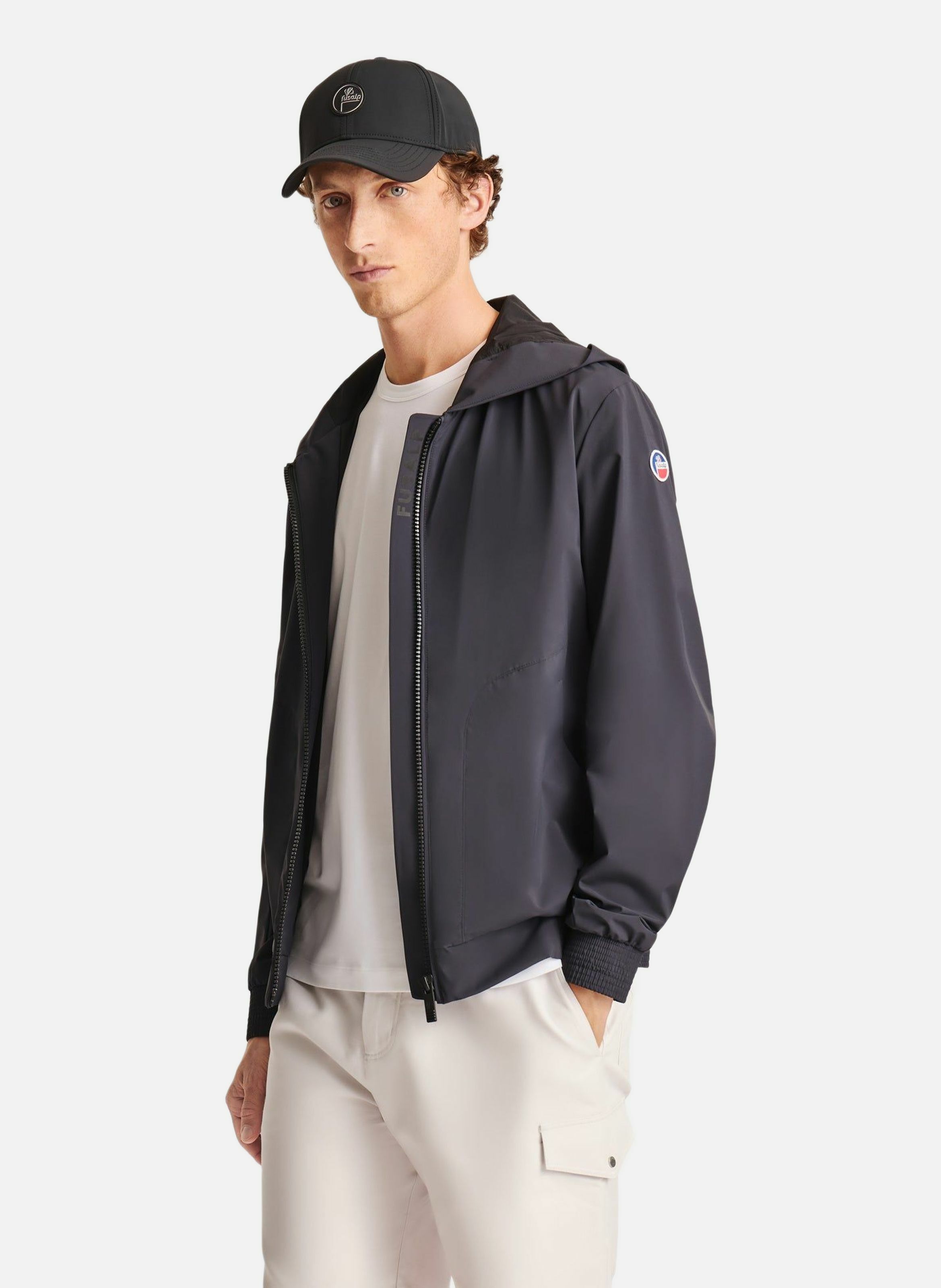 Veste gregor col capuche coupe regular FUSALP Bleu