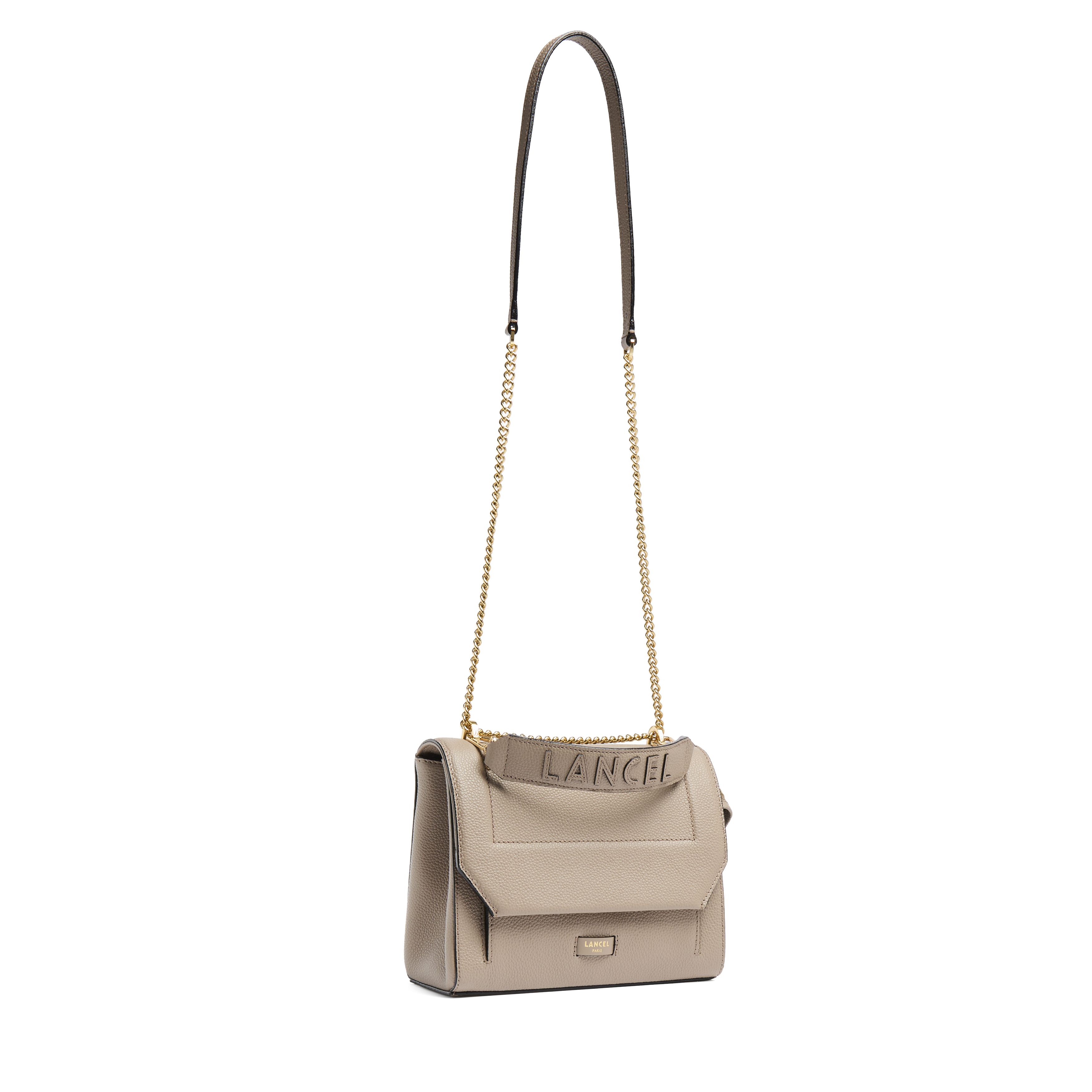 Sac rabat ninon de lancel en cuirs de vachette graine & lisse LANCEL Gris