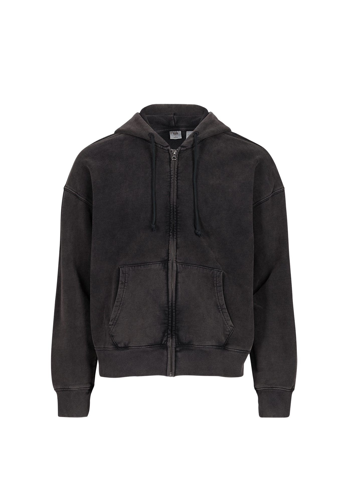 Sweat à capuche zippé délavé LEVI'S Zwart