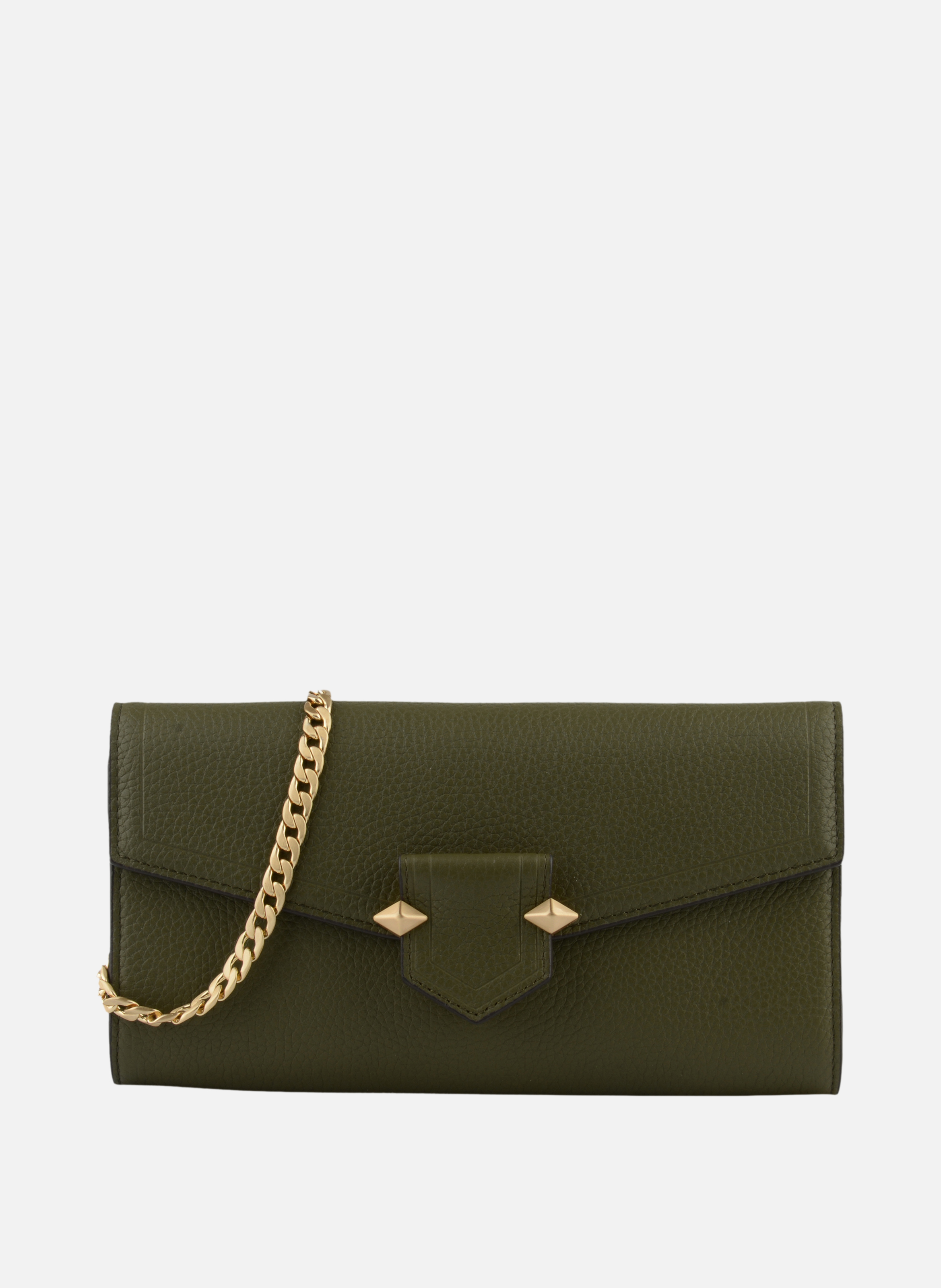 Sèvres | sac besace gm en cuir de vachette POURCHET Kaki