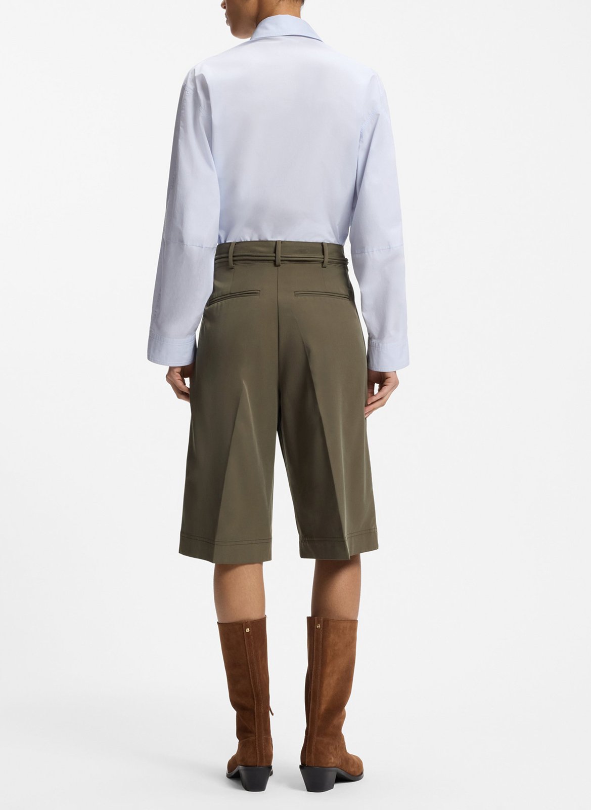 Short droit BOSS Kaki