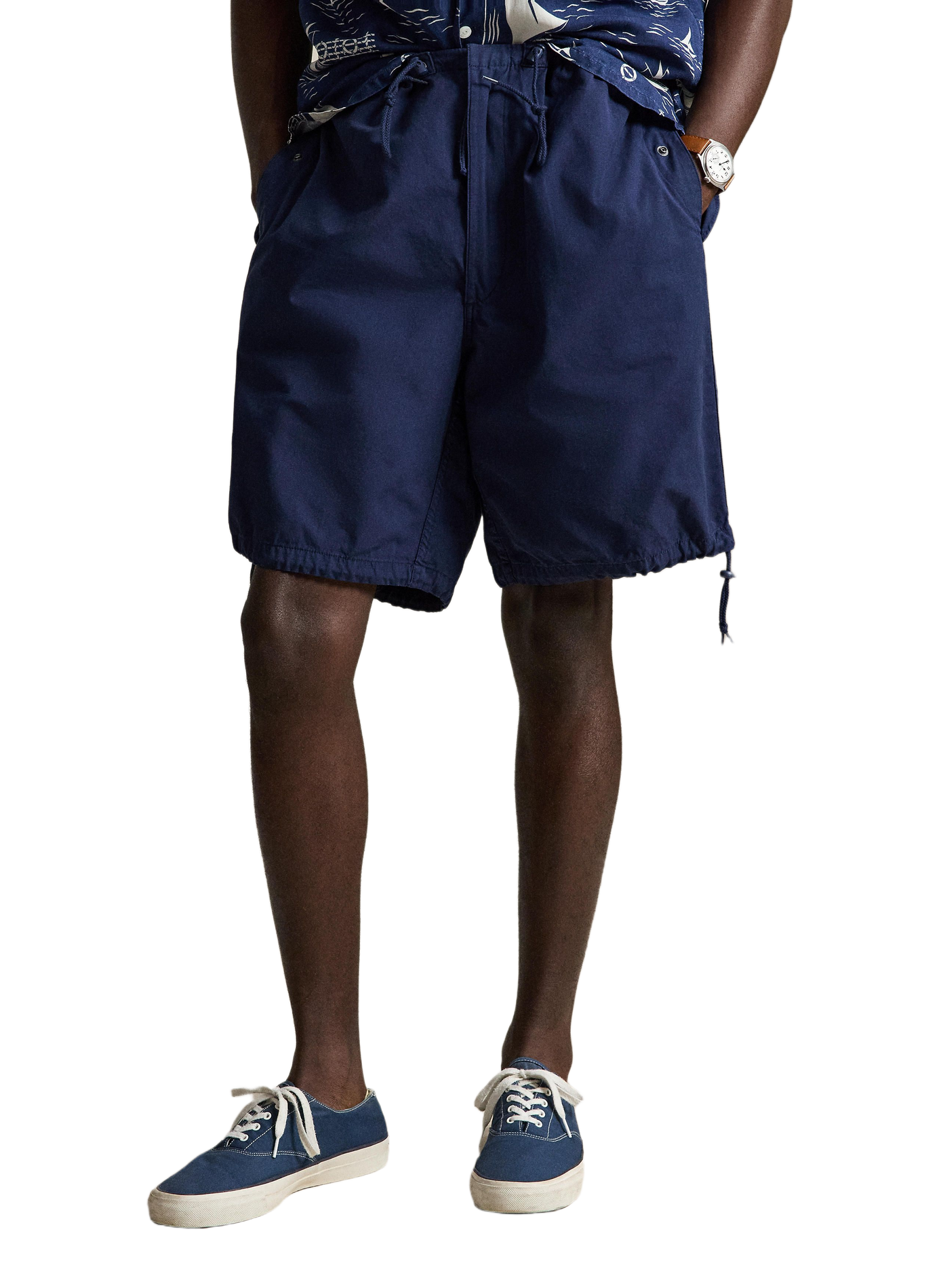Bermuda mit Kordelzug aus Baumwolle POLO RALPH LAUREN Blau