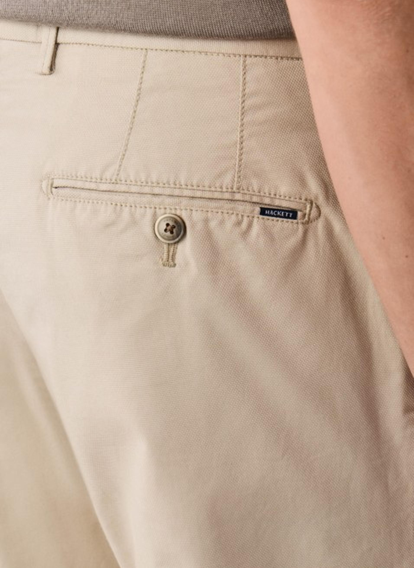 Cotton-blend suit trousers HACKETT Beige