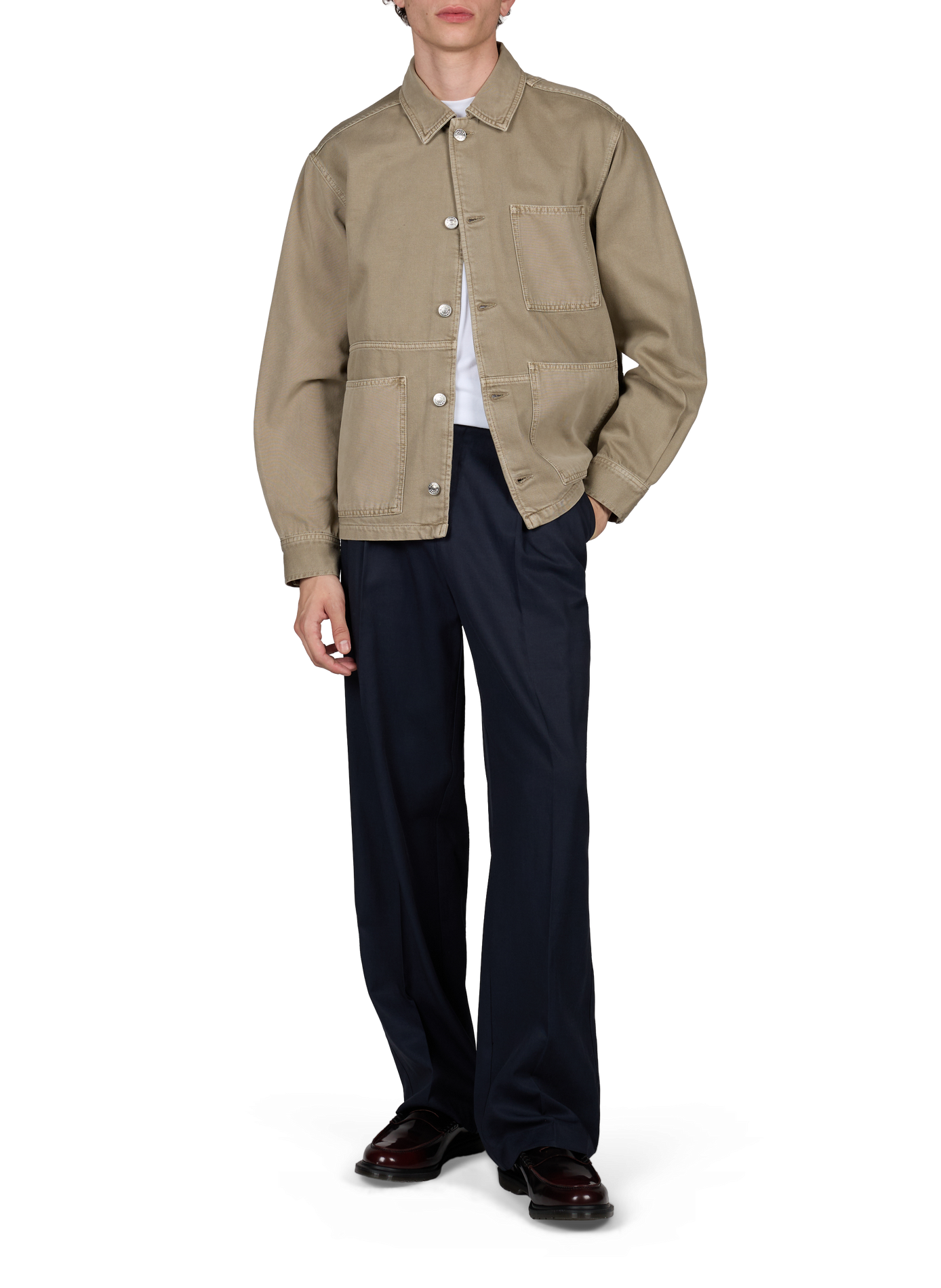 Gerade geschnittene Jacke Sachore aus Baumwolle SAMSOE SAMSOE Beige