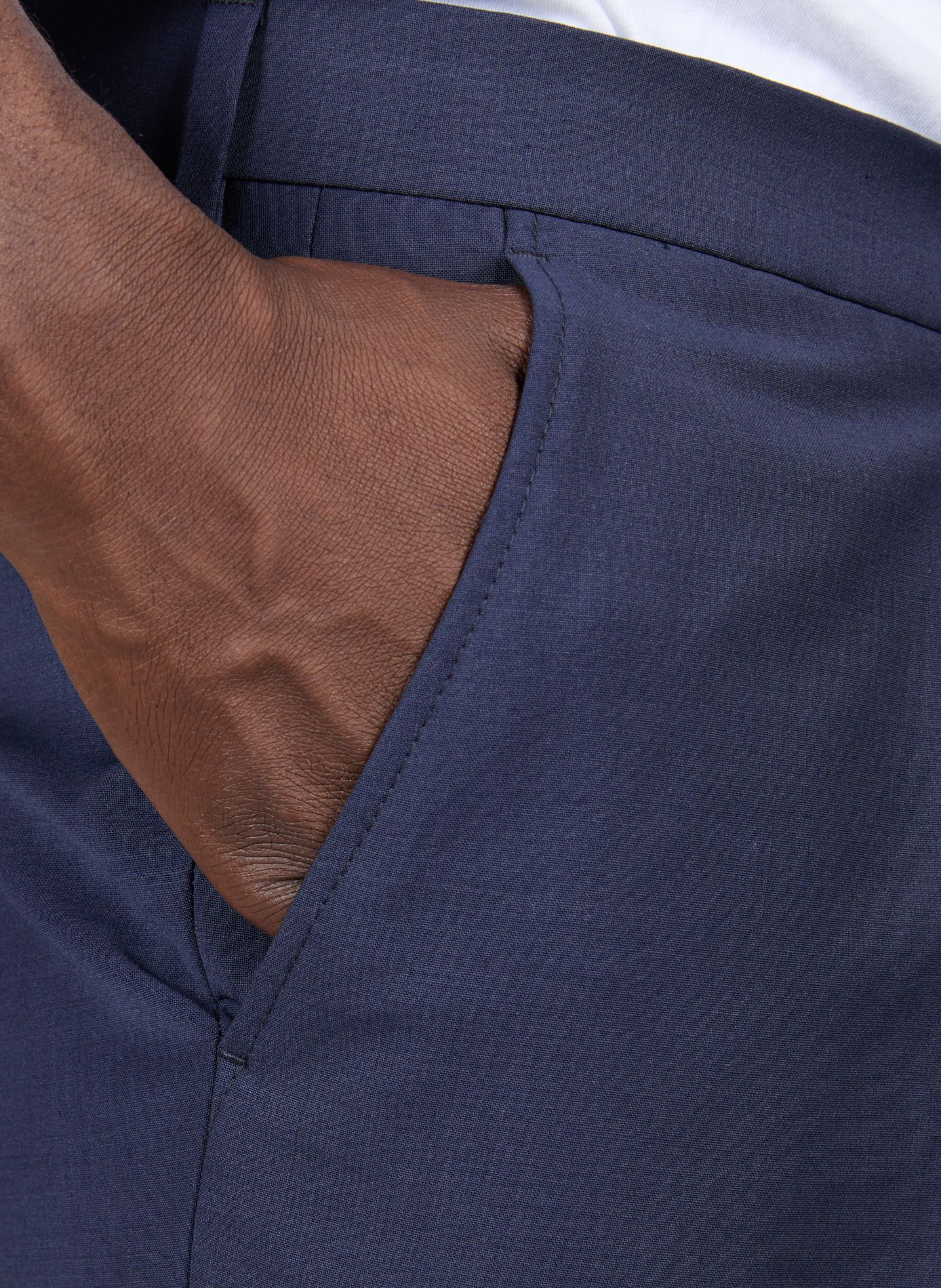 Solid wool-blend pants | Blue PIERRE CARDIN Men